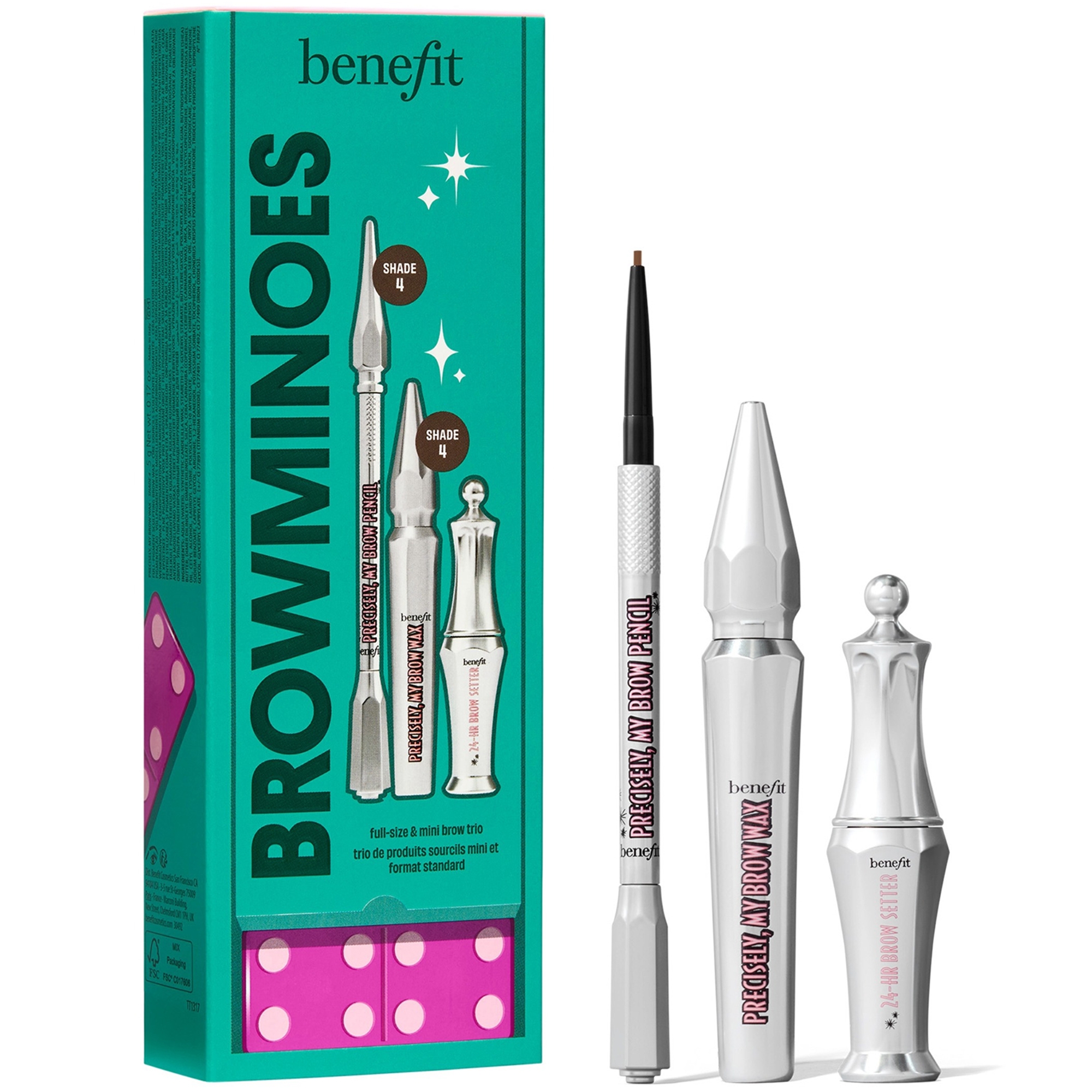 benefit BROWminoes 4 Eyebrow Makeup 3-piece Gift Set (Worth £66.50) | LOOKFANTASTIC