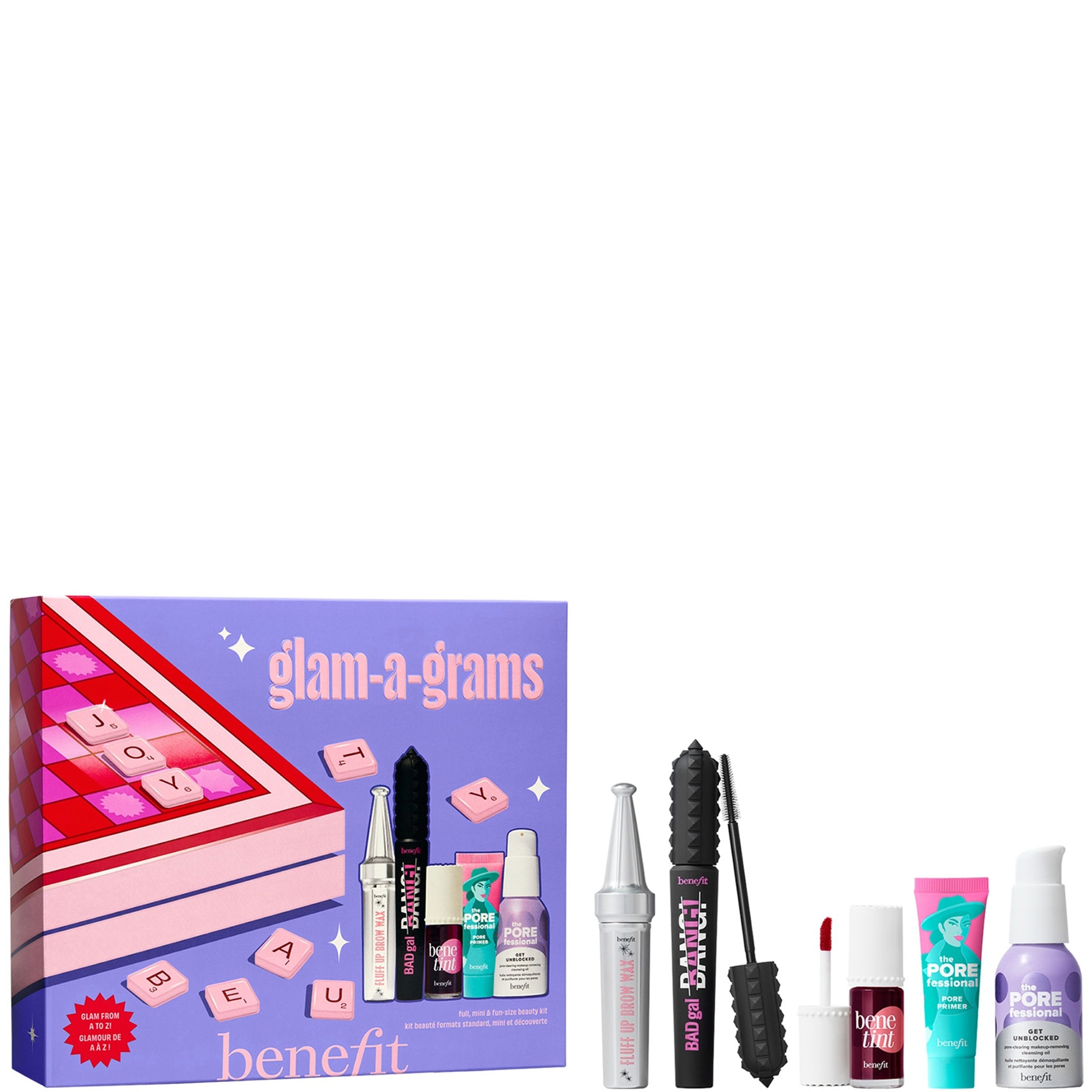 benefit Glam A Grams 5-piece Full Face Beauty Gift Set (£111.77) | LOOKFANTASTIC