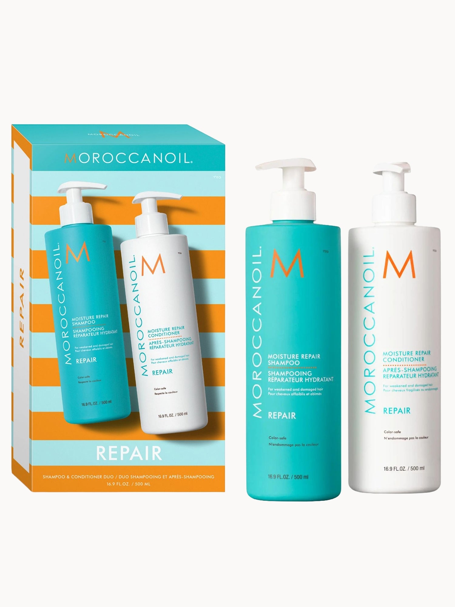 Moroccanoil: Moroccanoil Moisture Repair Shampoo and Conditioner 500ml Duo (Worth £82)