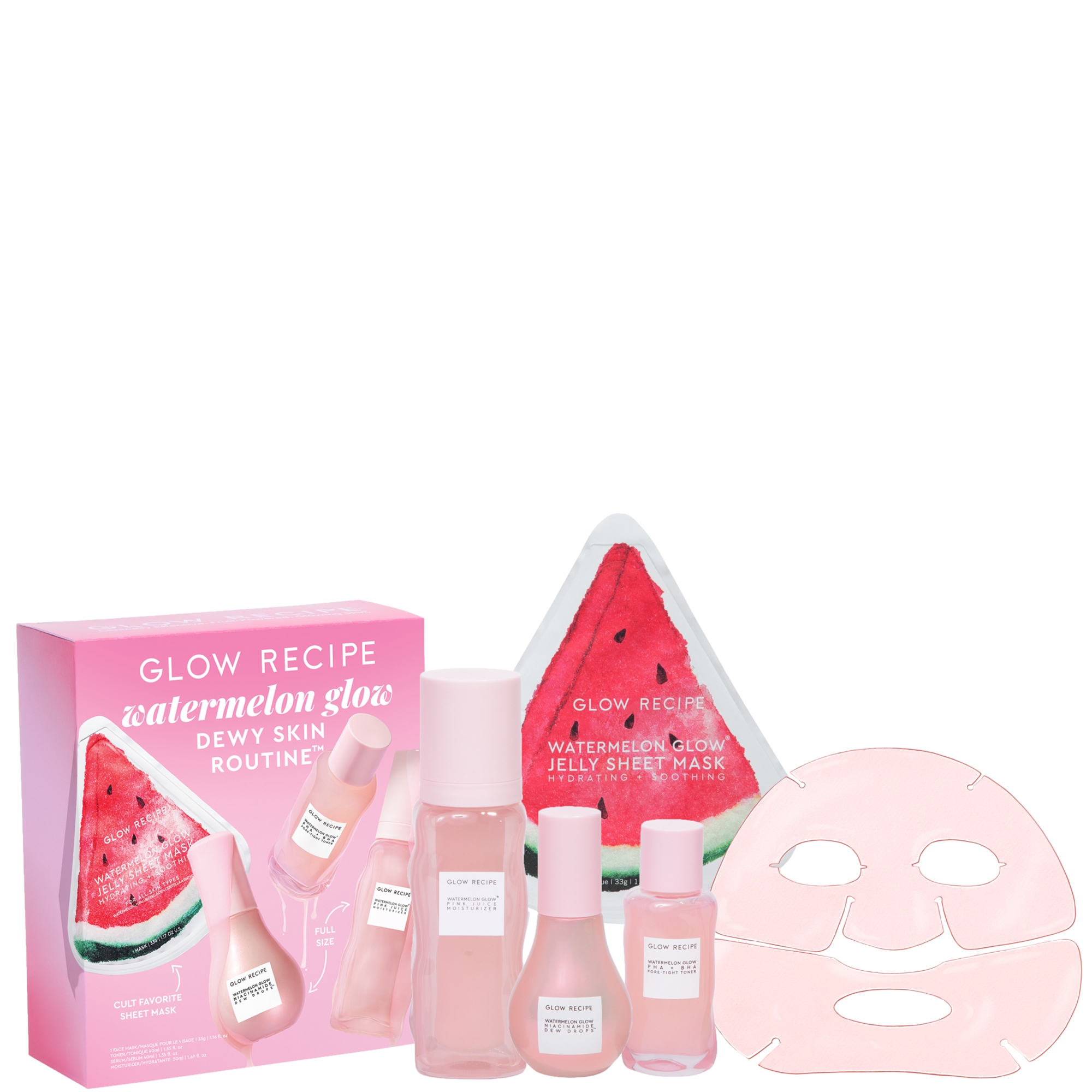 Glow Recipe Watermelon Glow Dewy Skin Routine (Worth £88) | CultBeauty