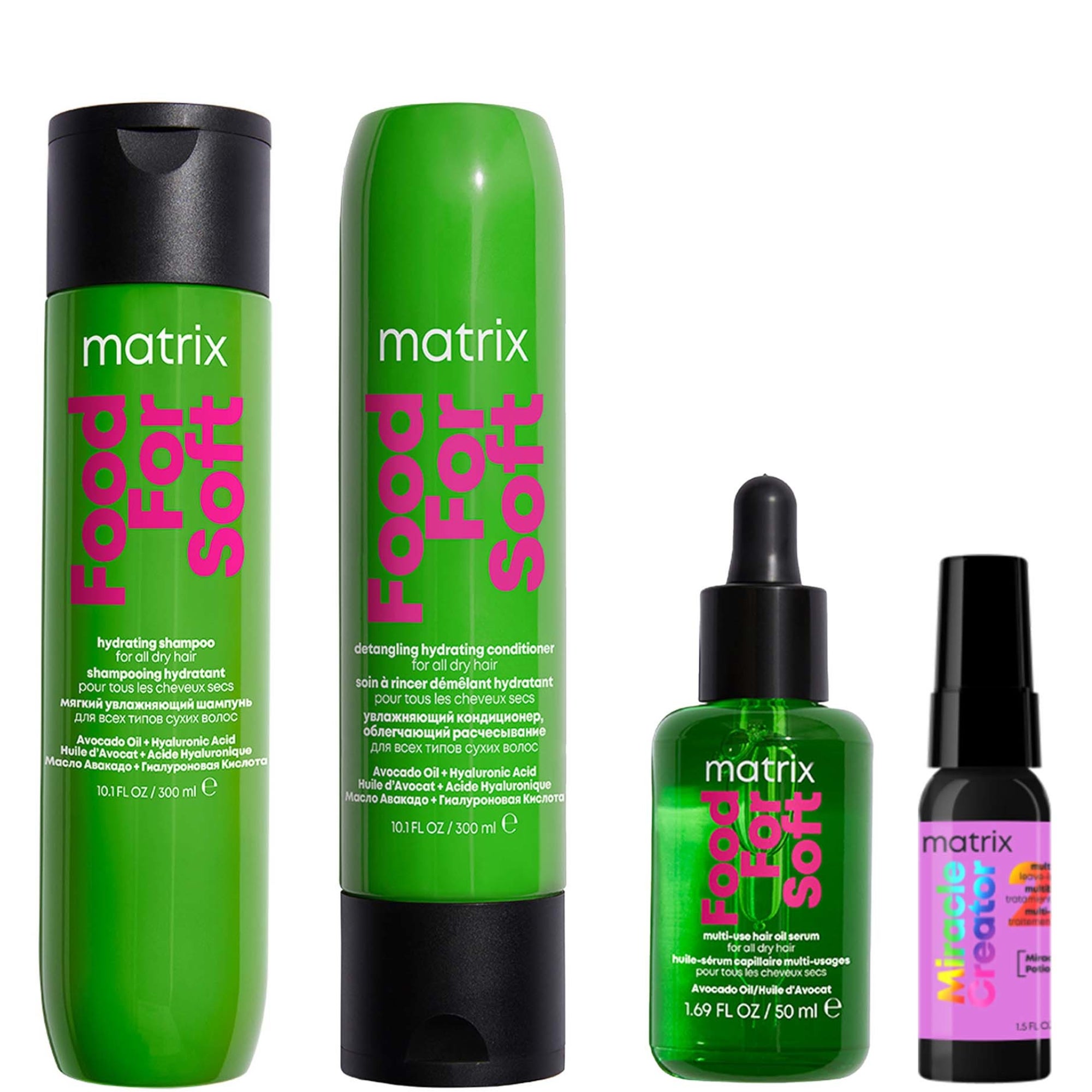 Matrix Food for Soft Hydrating Shampoo 300ml, Conditioner 300ml, Multi ...