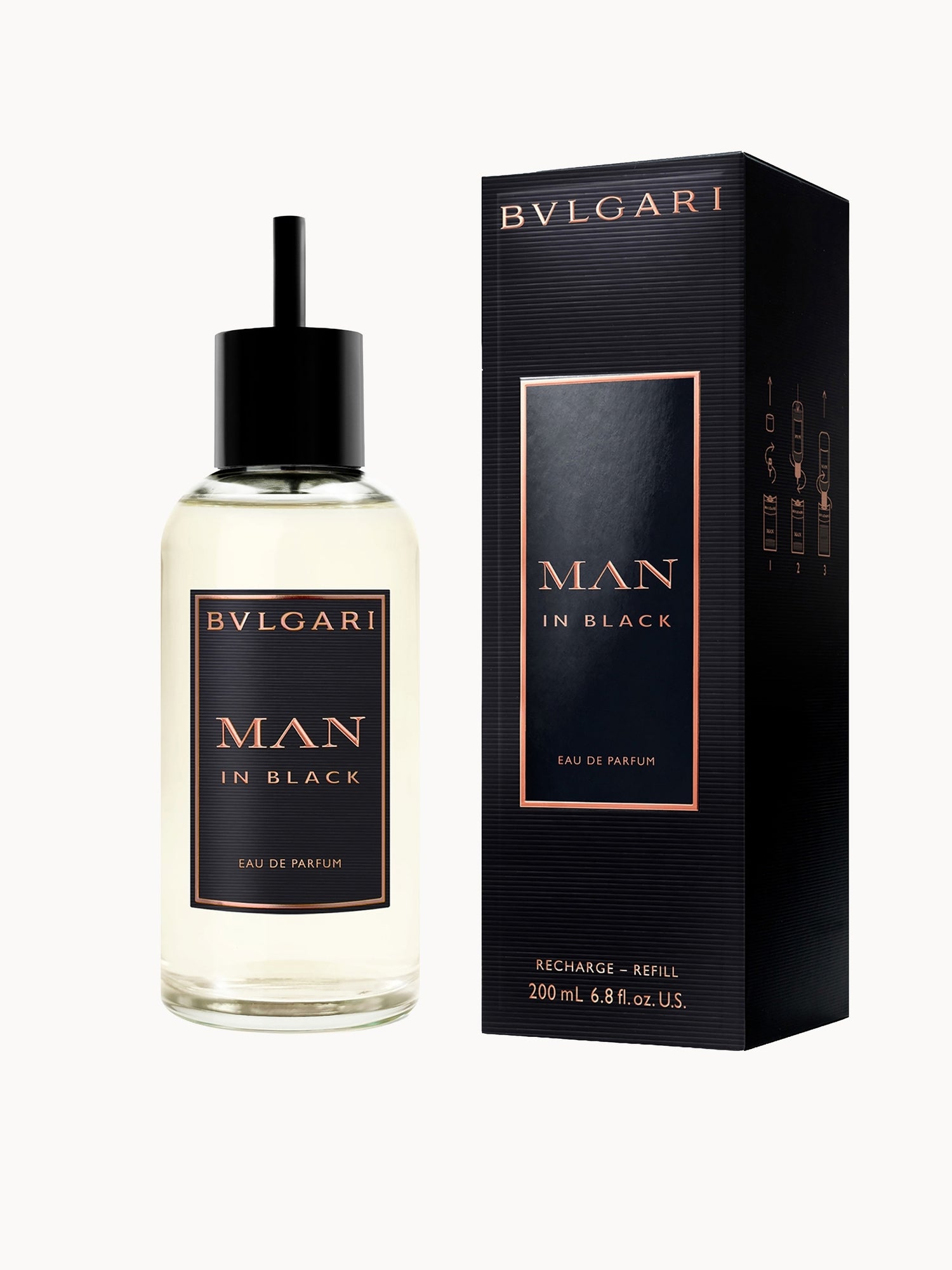 BVLGARI Man In Black Eau de Parfum 200ml Refill | LOOKFANTASTIC