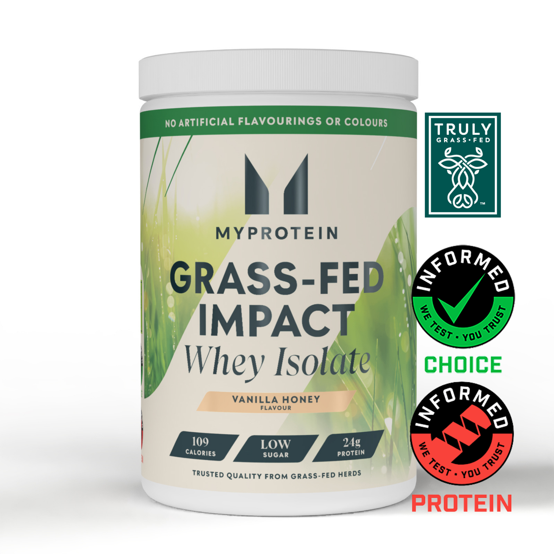 Grass-Fed Impact Whey Isolate (Vanilla Honey)