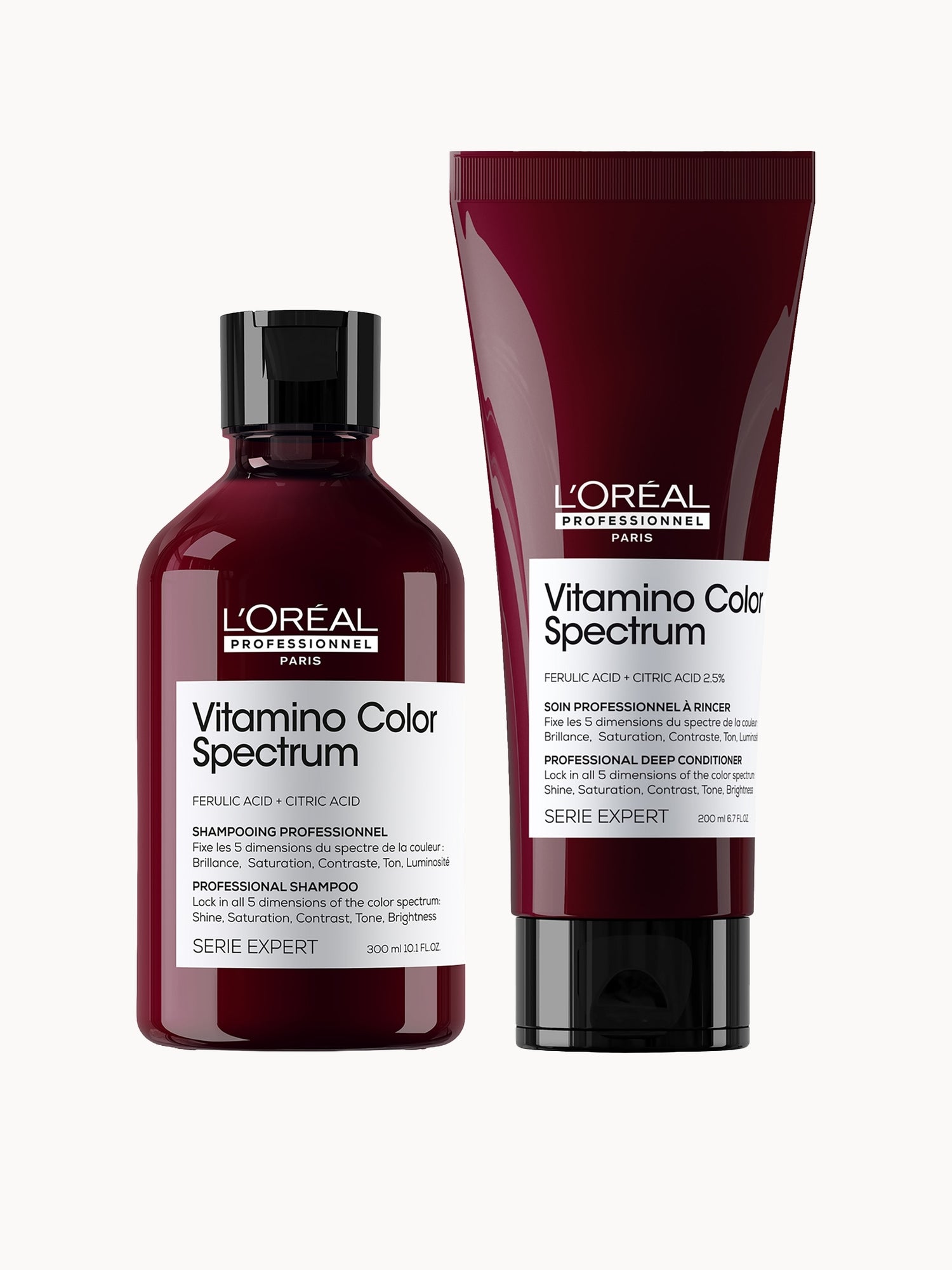 L'Oréal Professionnel Vitamino Color Spectrum Shampoo 300ml & Conditioner 200ml for Coloured Hair, lock in colour for 100 days
