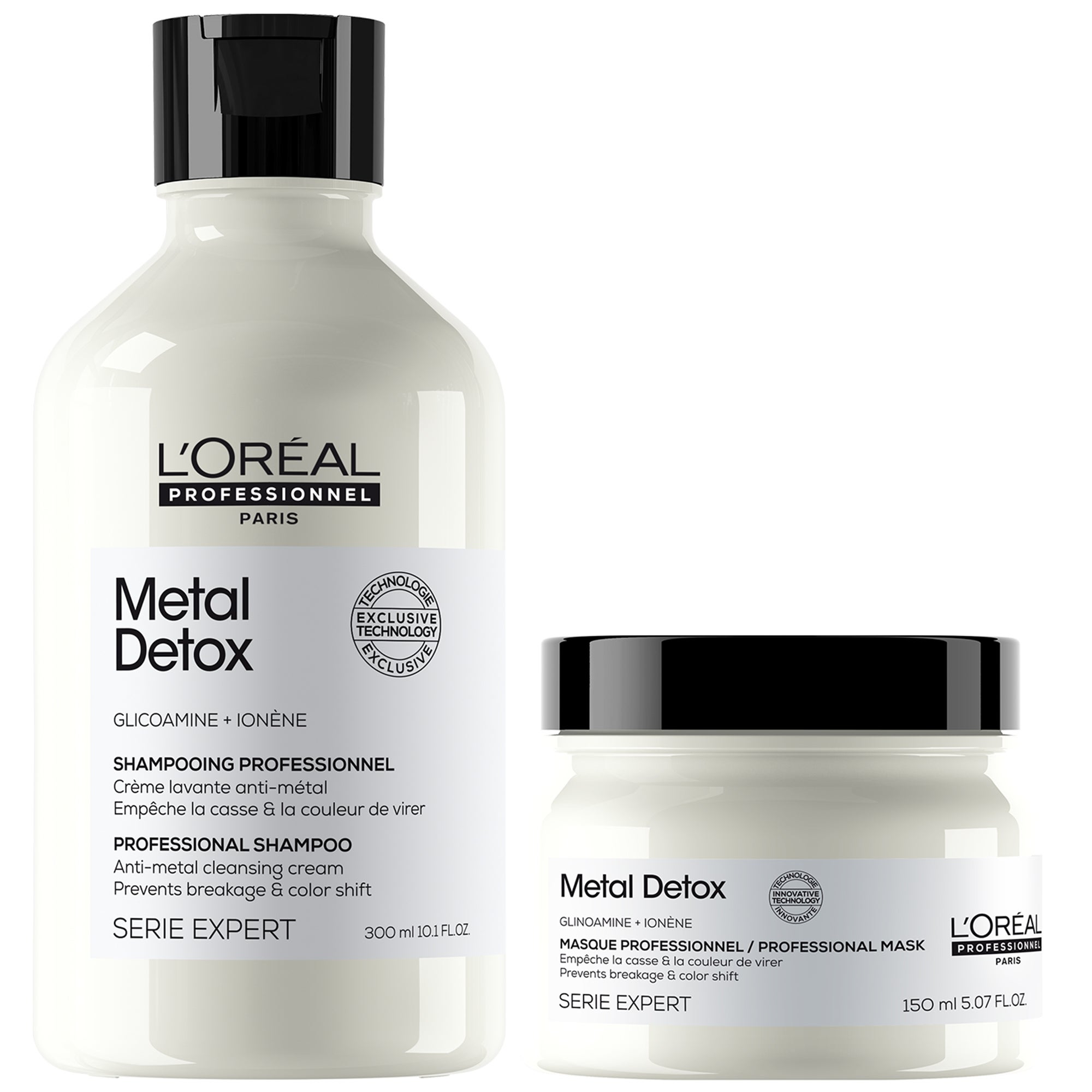 L'Oréal Professionnel Metal Detox Clarifying Shampoo 300ml & Hair