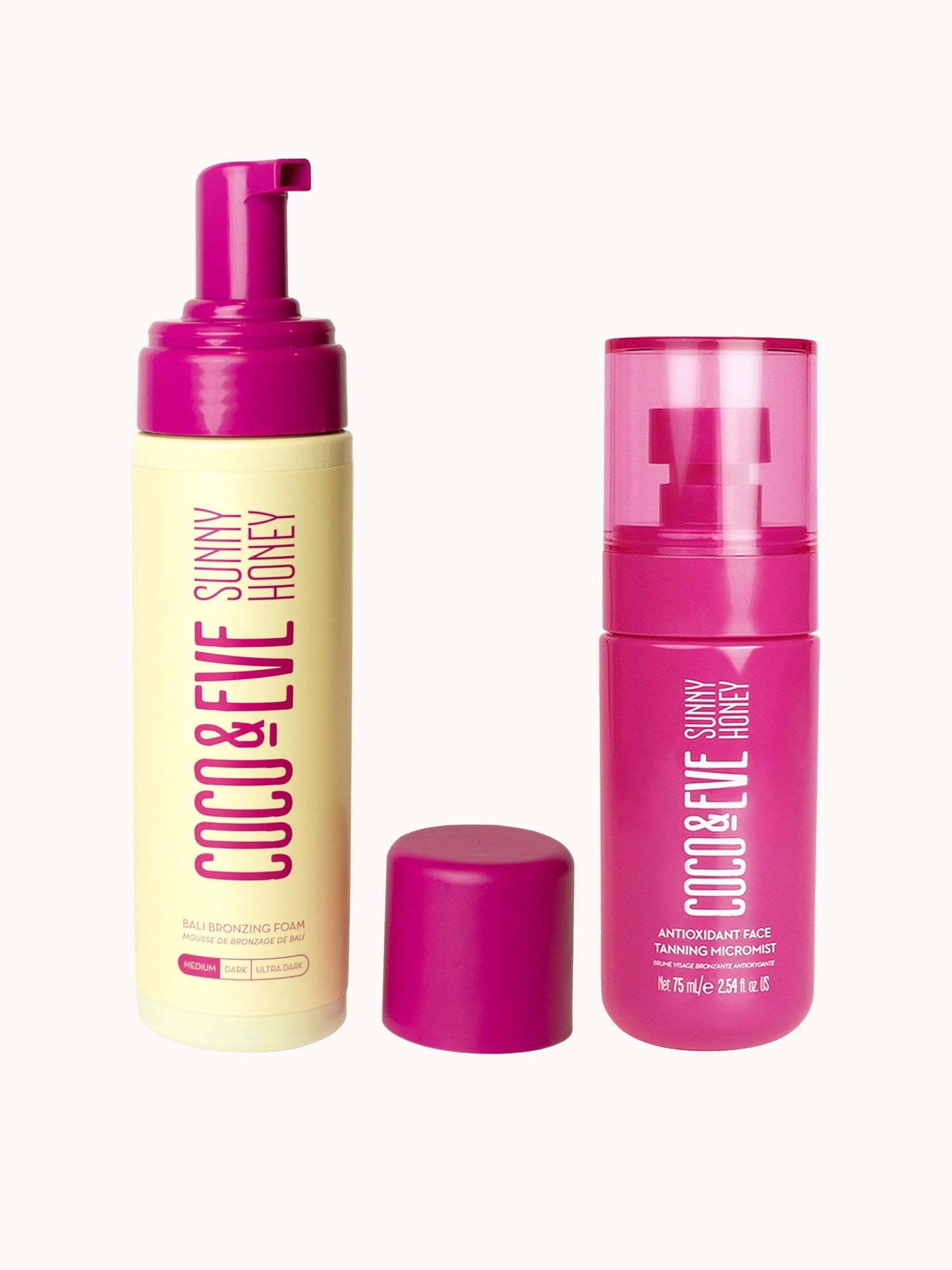 Coco & Eve Bali Bronzing Foam and Face Tanning Micromist Bundle (Various Shades)