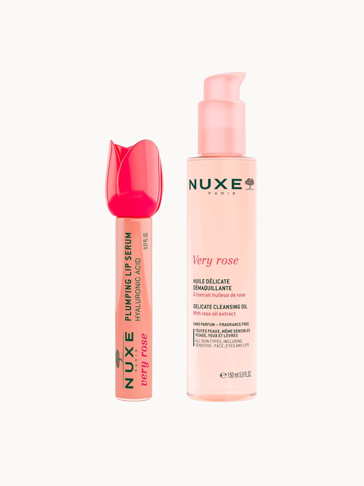 NUXE Very Rose Lipcare & Cleansing Oil Bundle