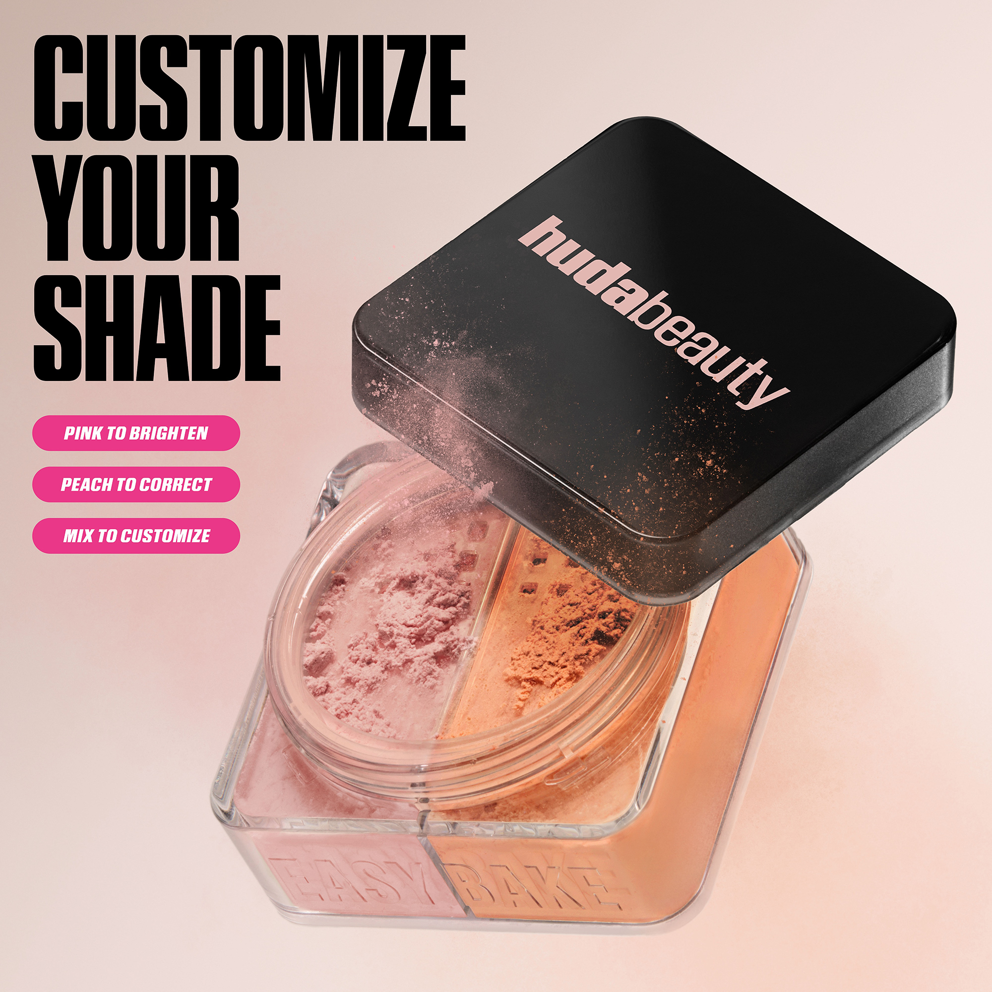 HUDA BEAUTY Easy Bake Loose Powder Duo - Cherry Peach | Cult Beauty
