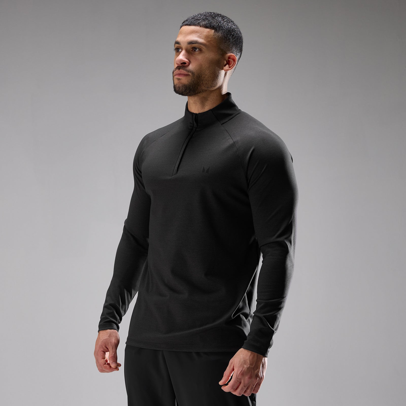 黒ZIP UP TRAINING SHIRT BUMPY JERSEY MP Men's Training Ultra Jersey 1/4 Zip - Black | Myprotein UK