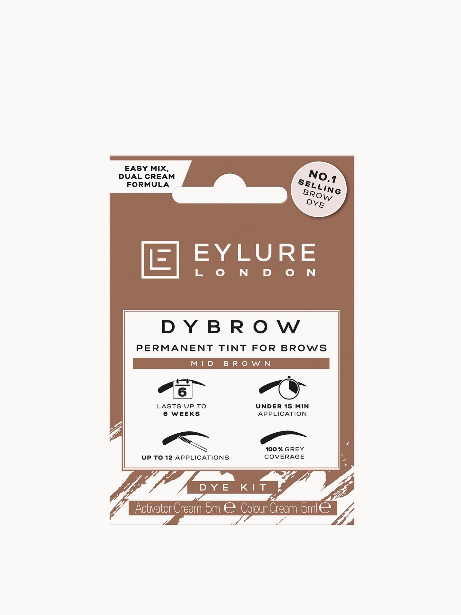 Eylure Dybrow Permanent Dye - Mid Brown