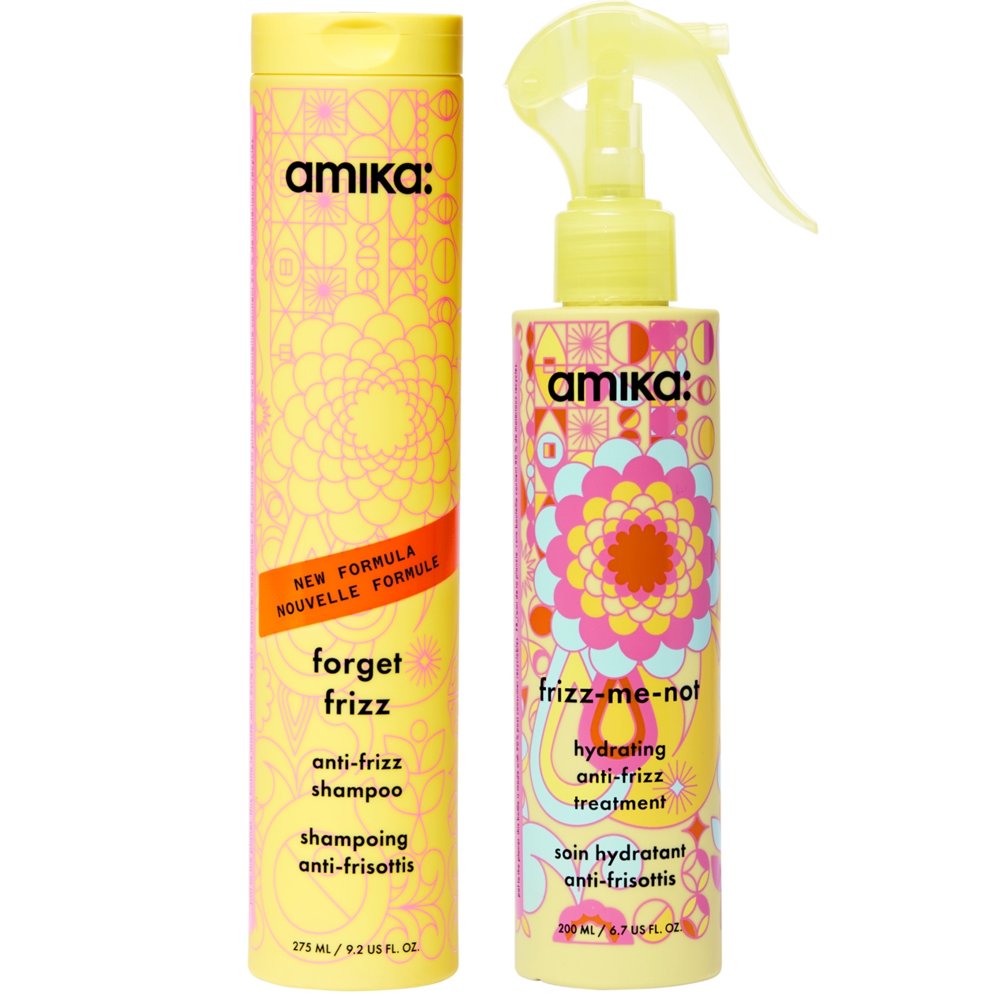 cult Amika Frizz shampoo + Frizz Me Not Treatment