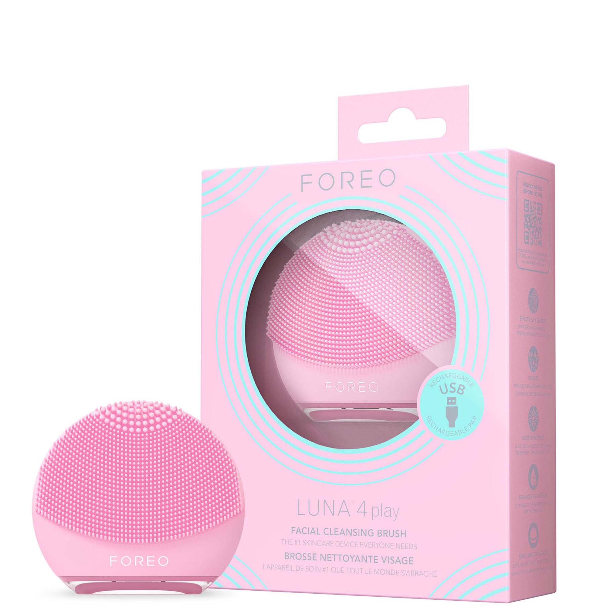 FOREO LUNA 4 Play Facial Cleansing Brush in Tickle Me Pink