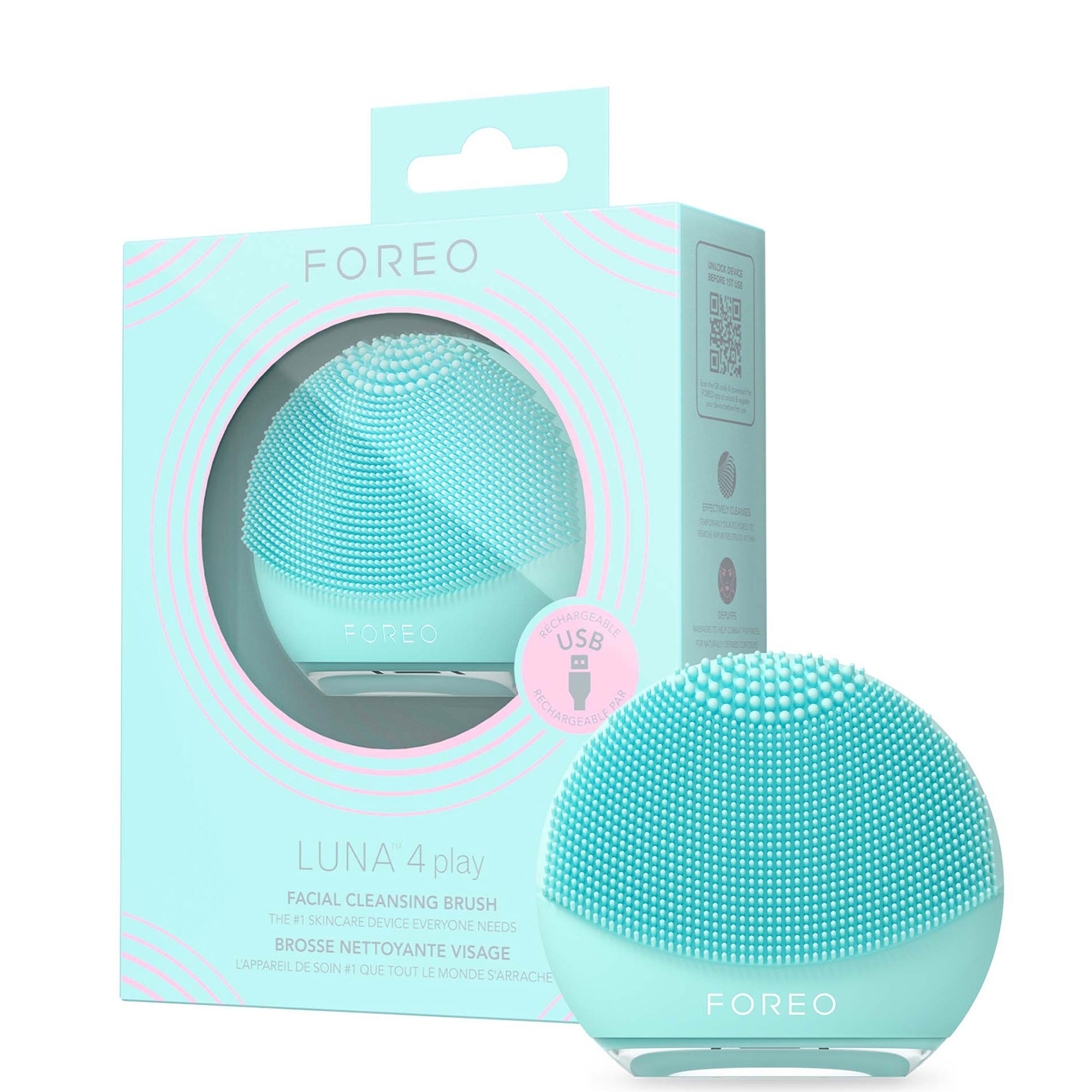 FOREO LUNA 4 Play Facial Cleansing Brush in Mint For You! | Dermstore