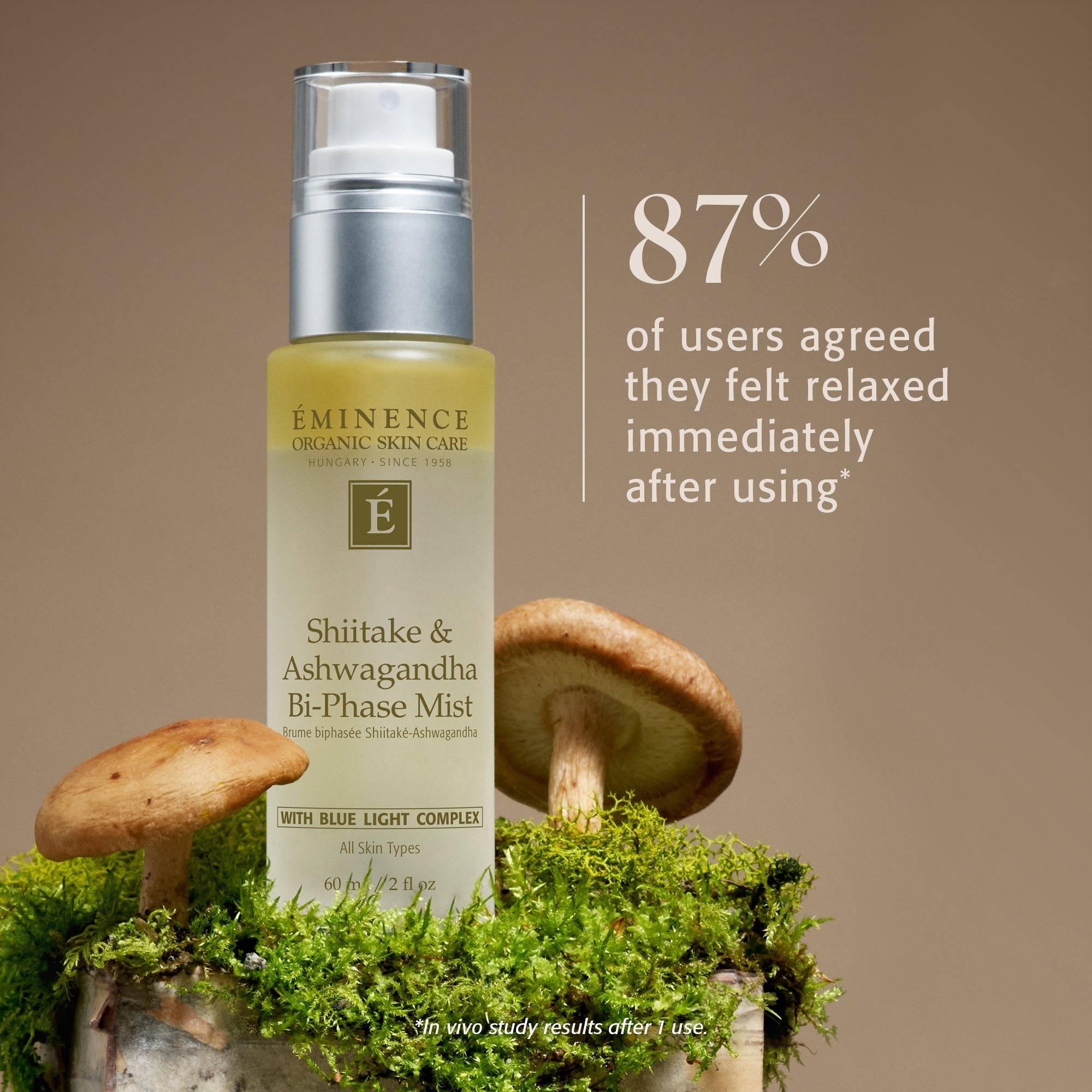 Eminence Organic Skin Care Shiitake & Ashwagandha Bi-Phase Mist