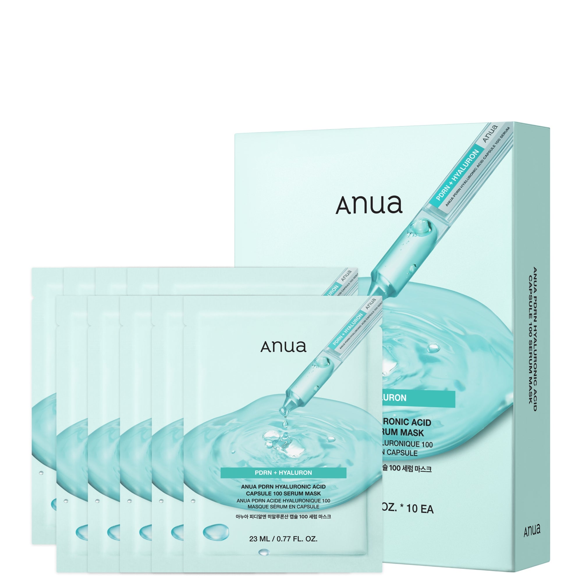 ANUA PDRN HYALURONIC ACID CAPSULE100 ×21 Anua PDRN Hyaluronic Acid Capsule 100 Serum Mask 23ml | Cult Beauty