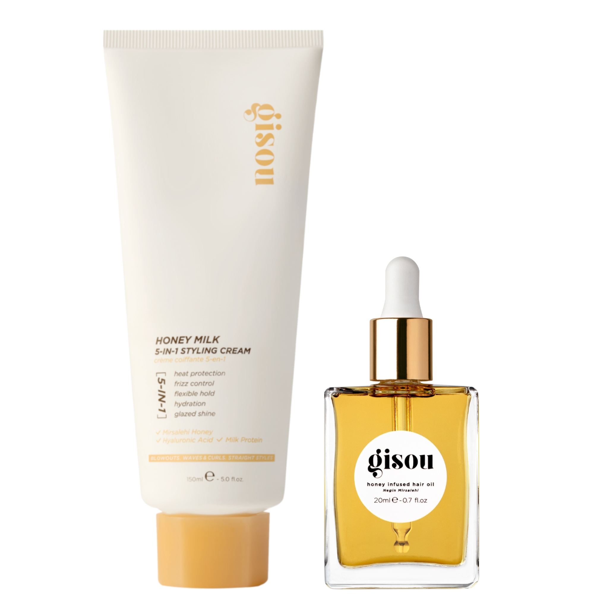 GISOU Honey Gloss Hydration Heroes セット Gisou Honey Gloss Hydration Heroes Set - Hair Oil 20ml, Hair
