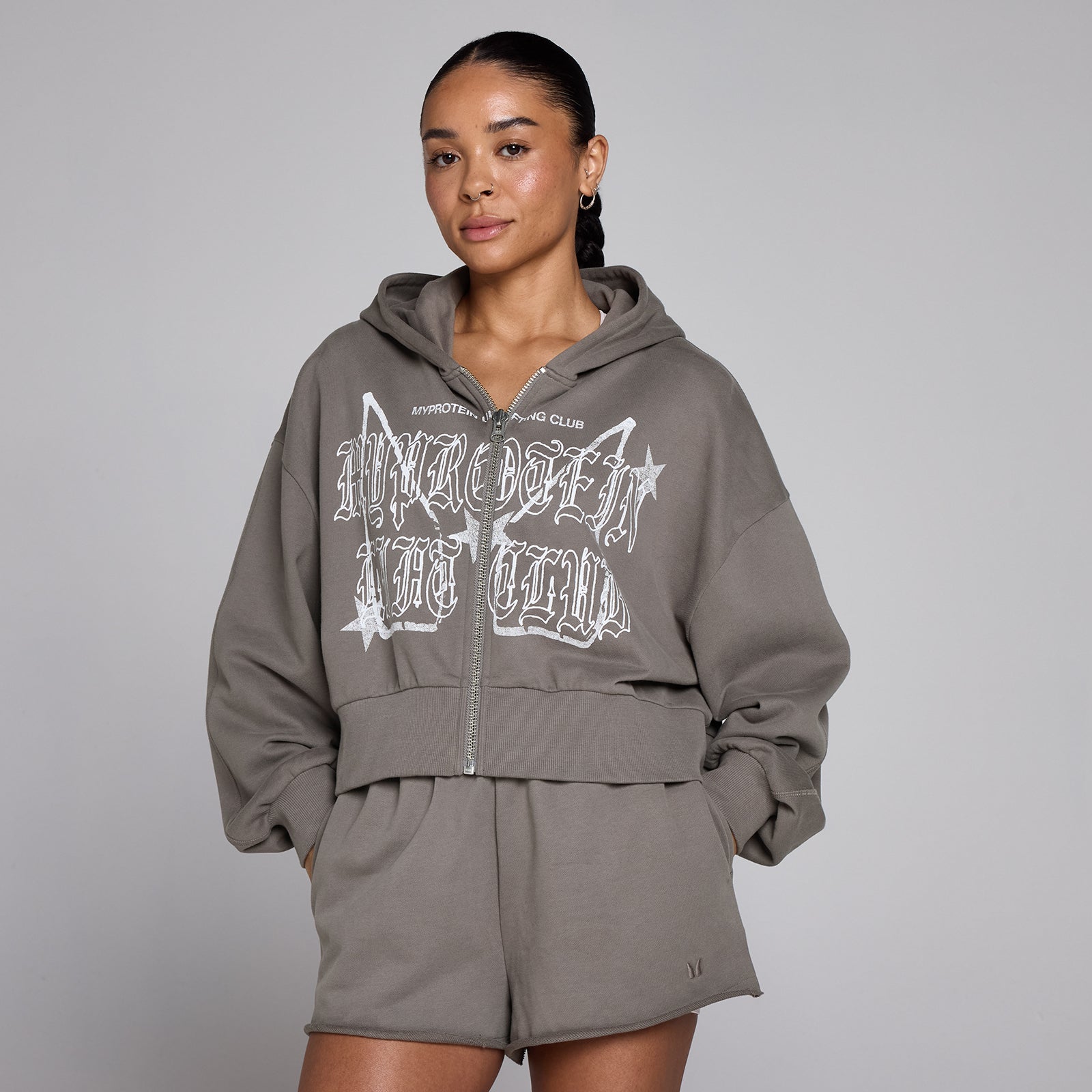 MP Women's Lift Graphic Lifestyle Zip Through Hoodie - Dark