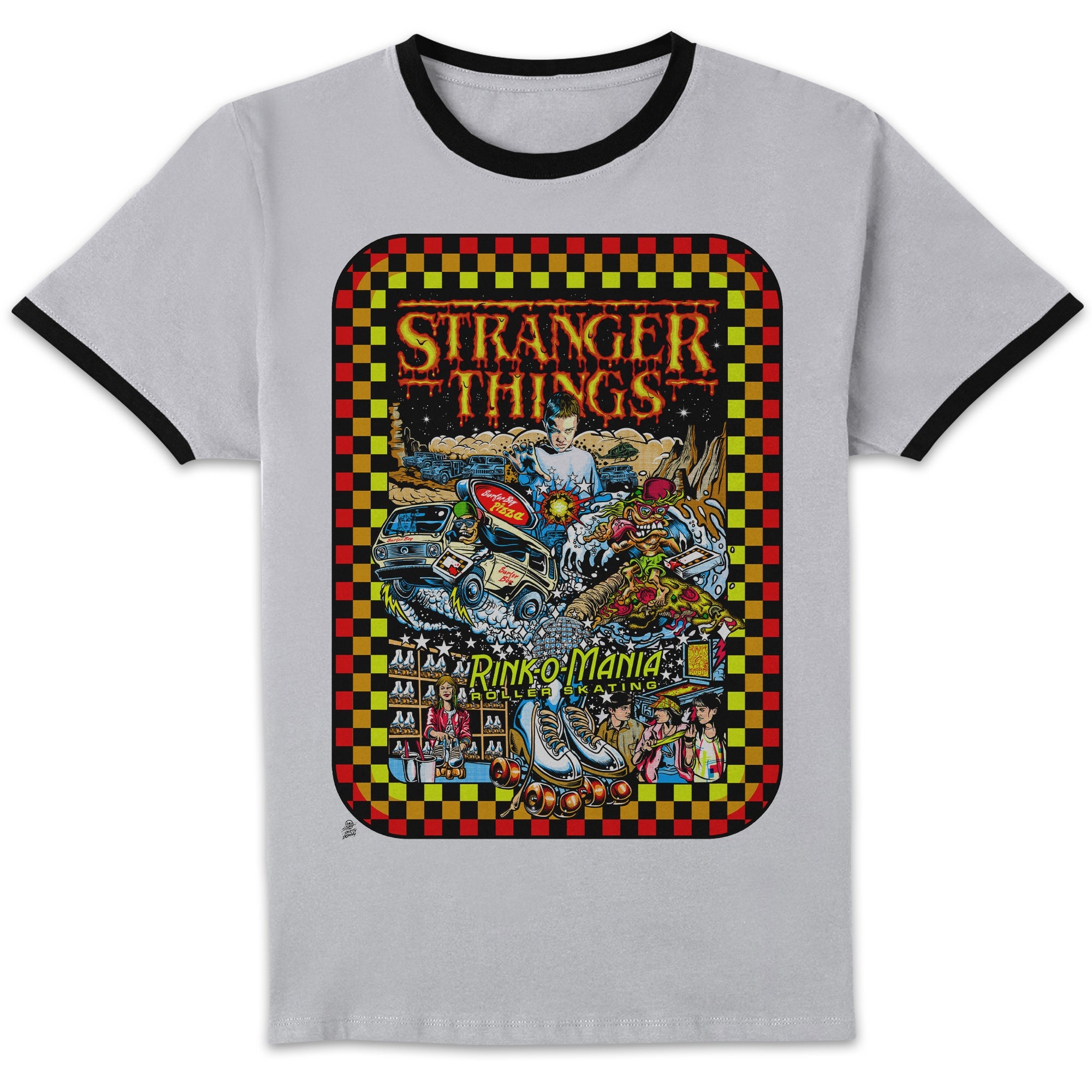 Stavi The Ringer Merch Stranger Things Stranger Things Retro Racer Unisex Ringer T-Shirt ...
