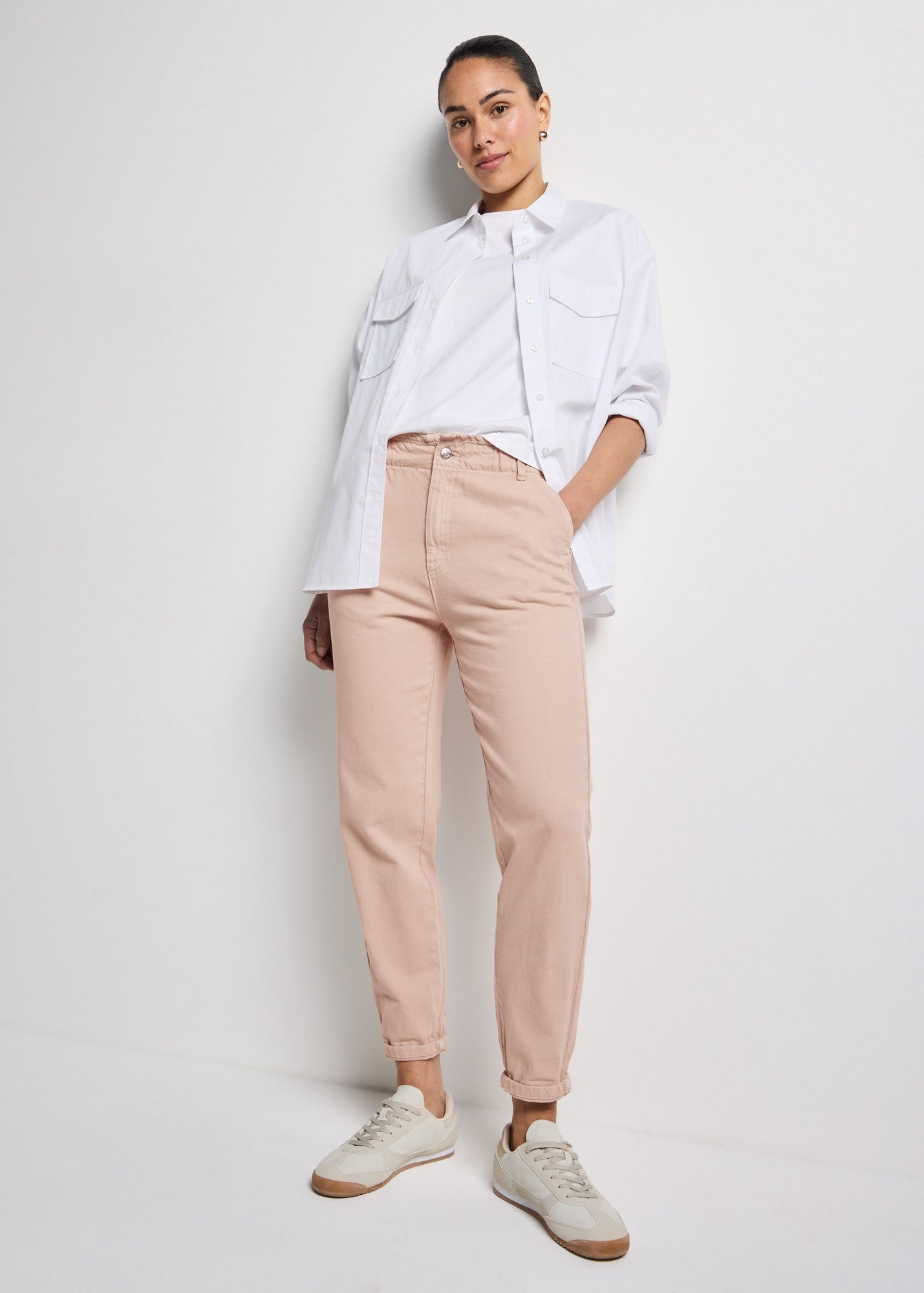 Pink Paperbag Jeans