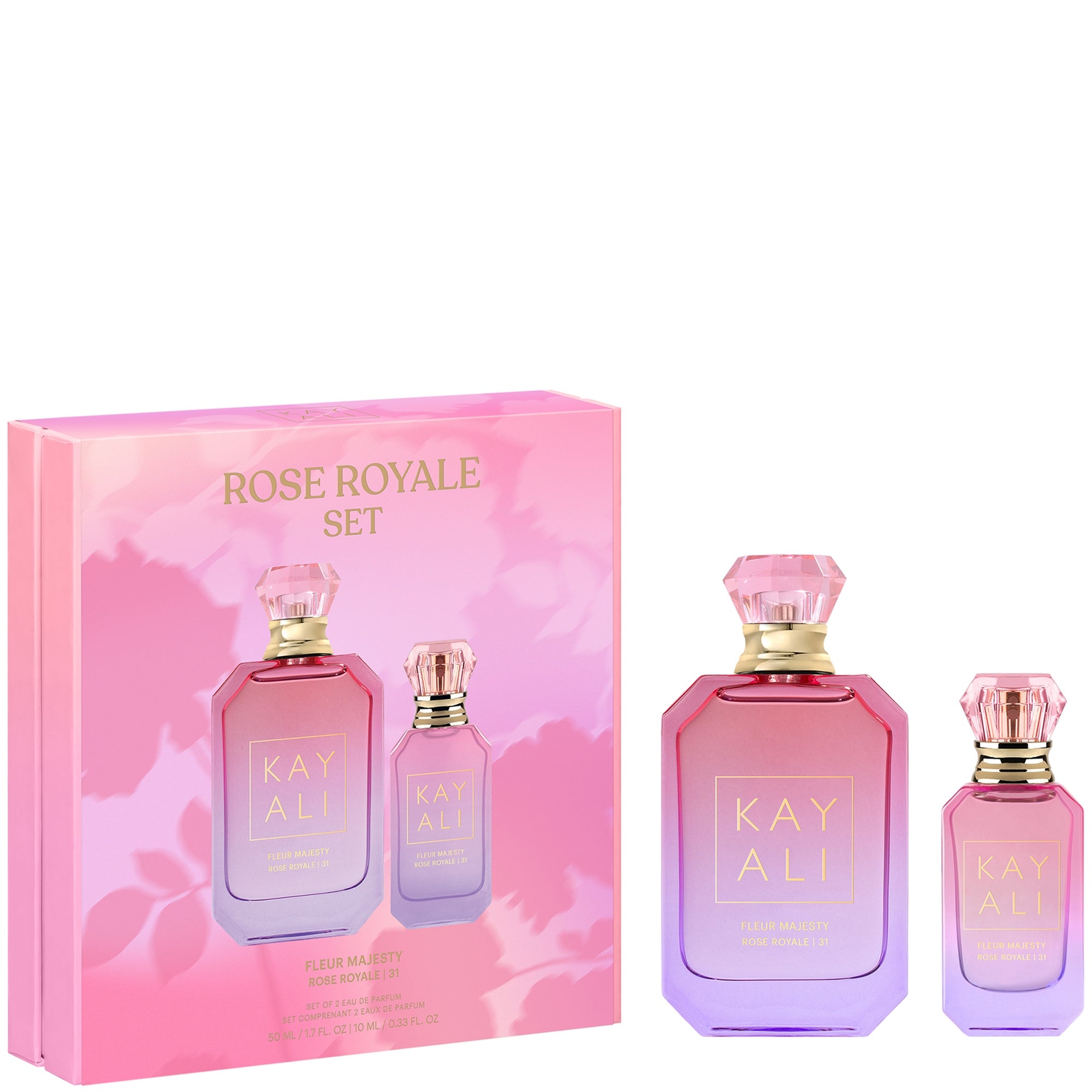 KAYALI Rose Royale Set (Fleur Majety Rose Royale 50ml + 10ml