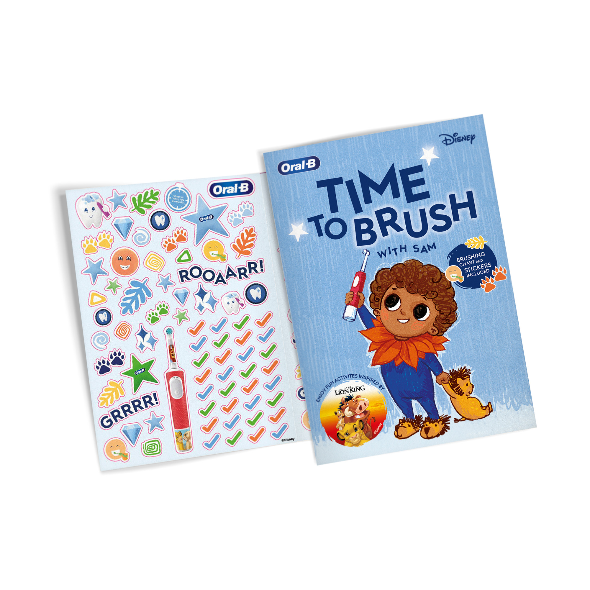 Oral-B 'Time to Brush' Kids Activity and Sticker Book (Lion King 3+)