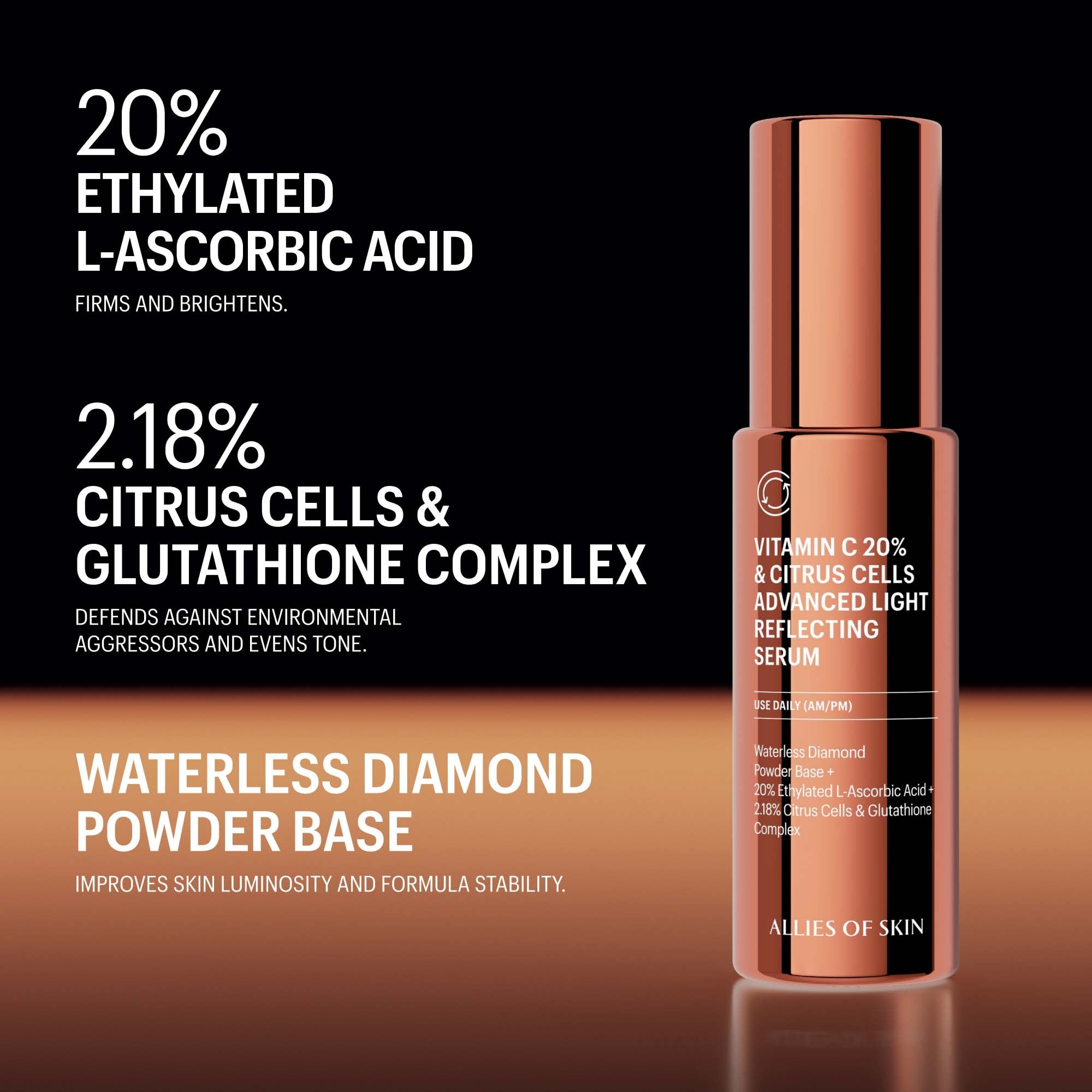 Allies of Skin Vitamin C 20% & Citrus Cells Advanced Firm + Glow Serum 1fl. oz