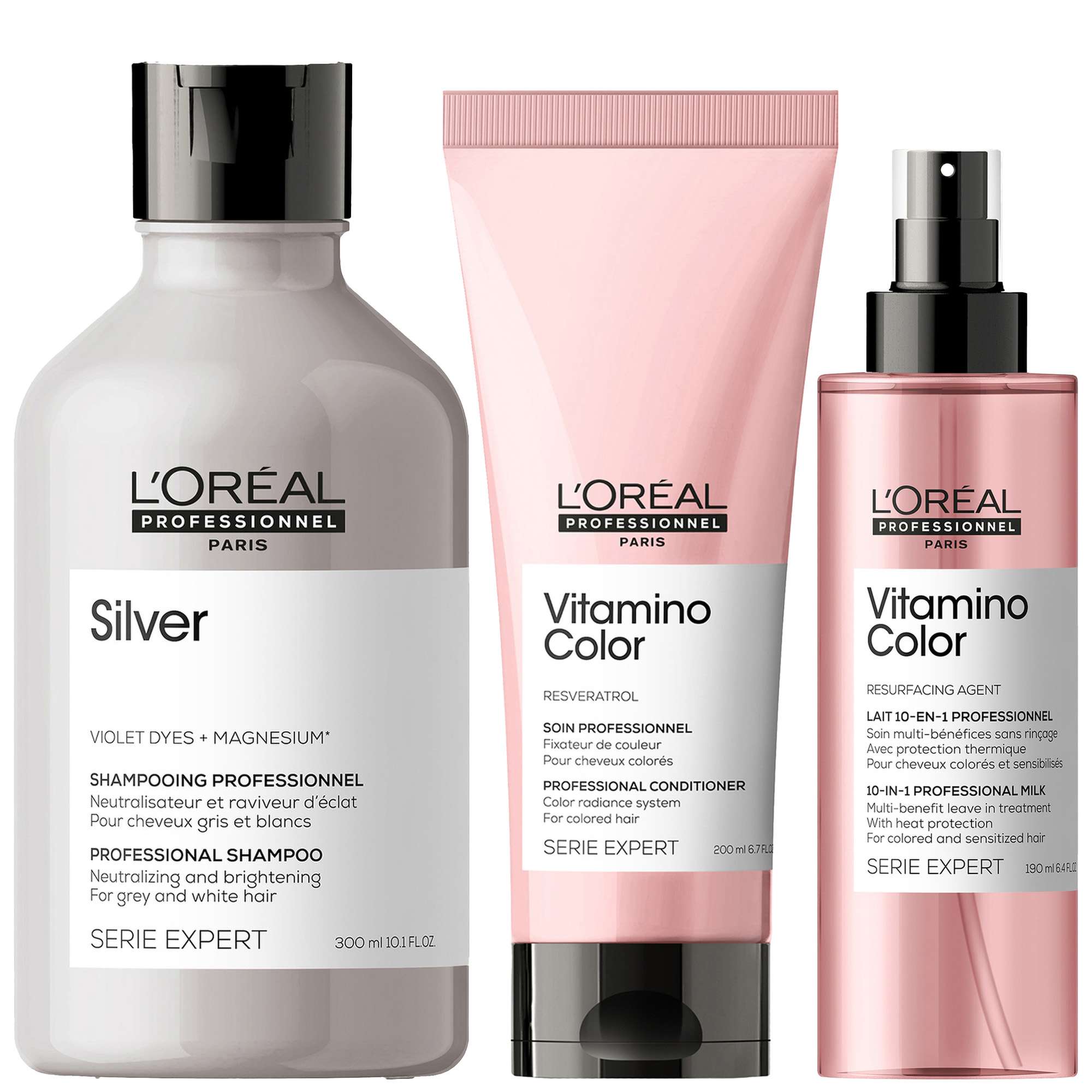 L'Oréal Professionnel: L'Oréal Professionnel  Trio: Silver and Vitamino at Home Experts for Natural White/Grey Hair