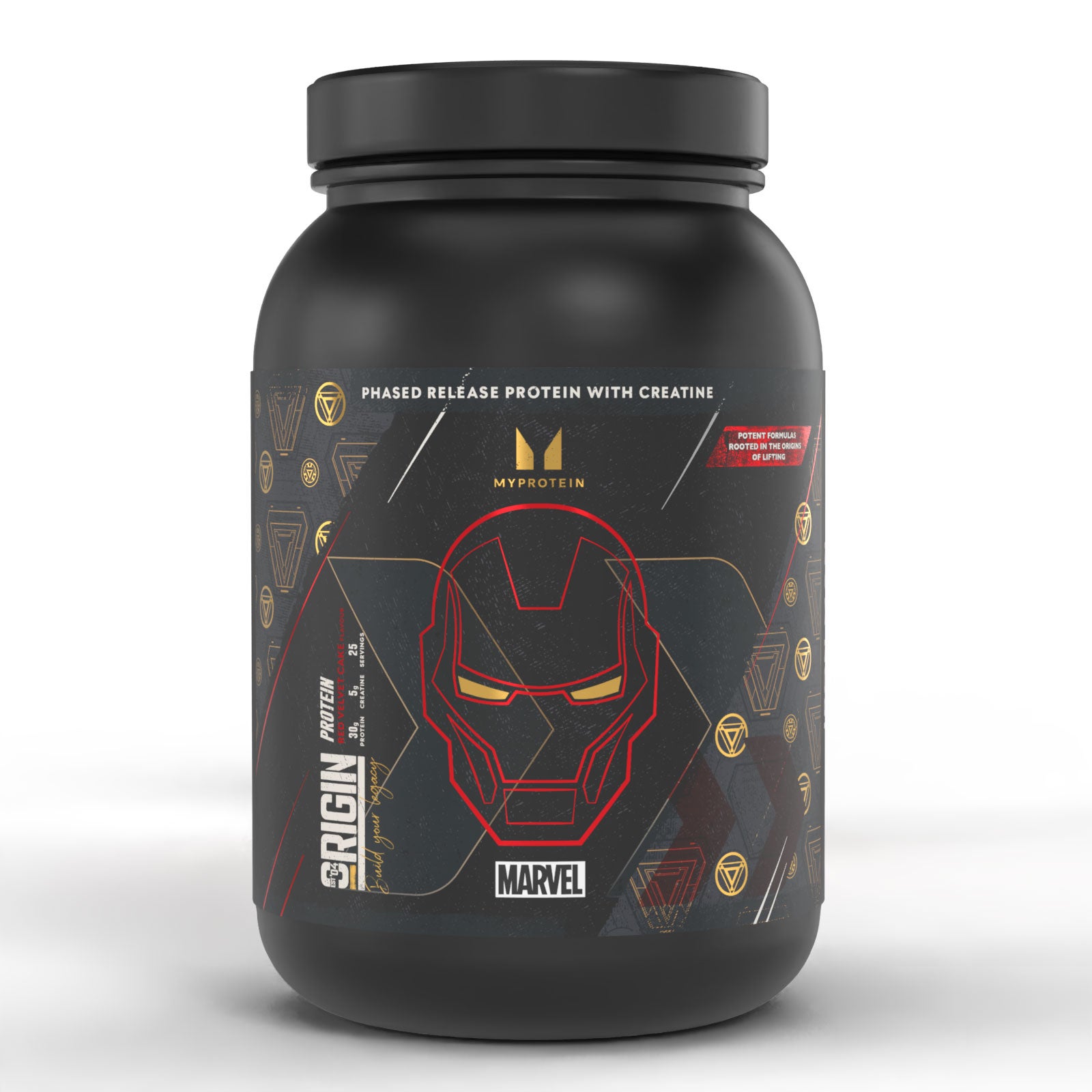 Origin Protein – Iron Man – Gâteau Red Velvet | MARVEL - 25portions - MARVEL Iron Man - Red Velvet Cake