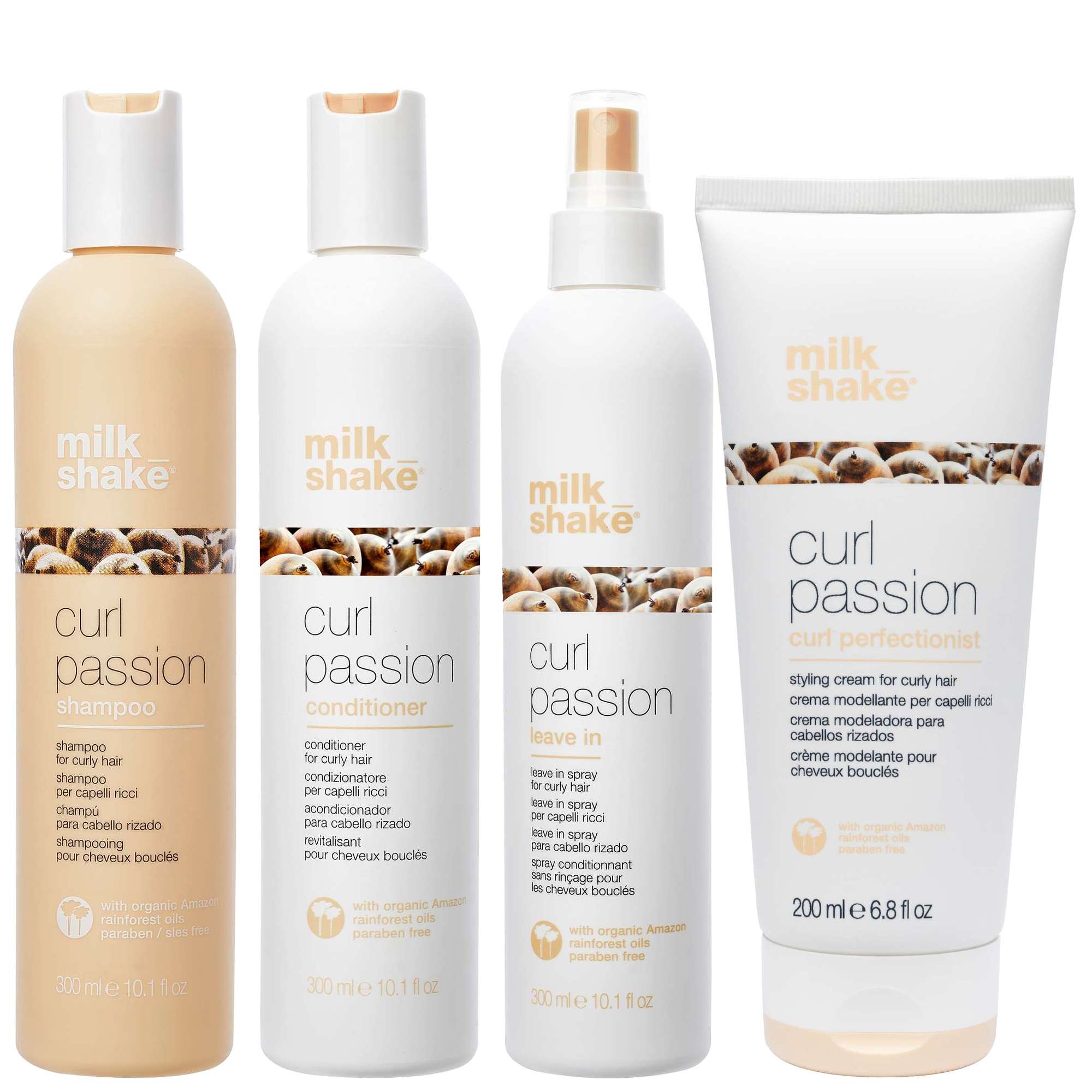 milk_shake: milk_shake  Set: Curl Passion Shampoo 300ml, Conditioner 300ml, Leave-In Conditioner 300ml & Perfectionist 200ml