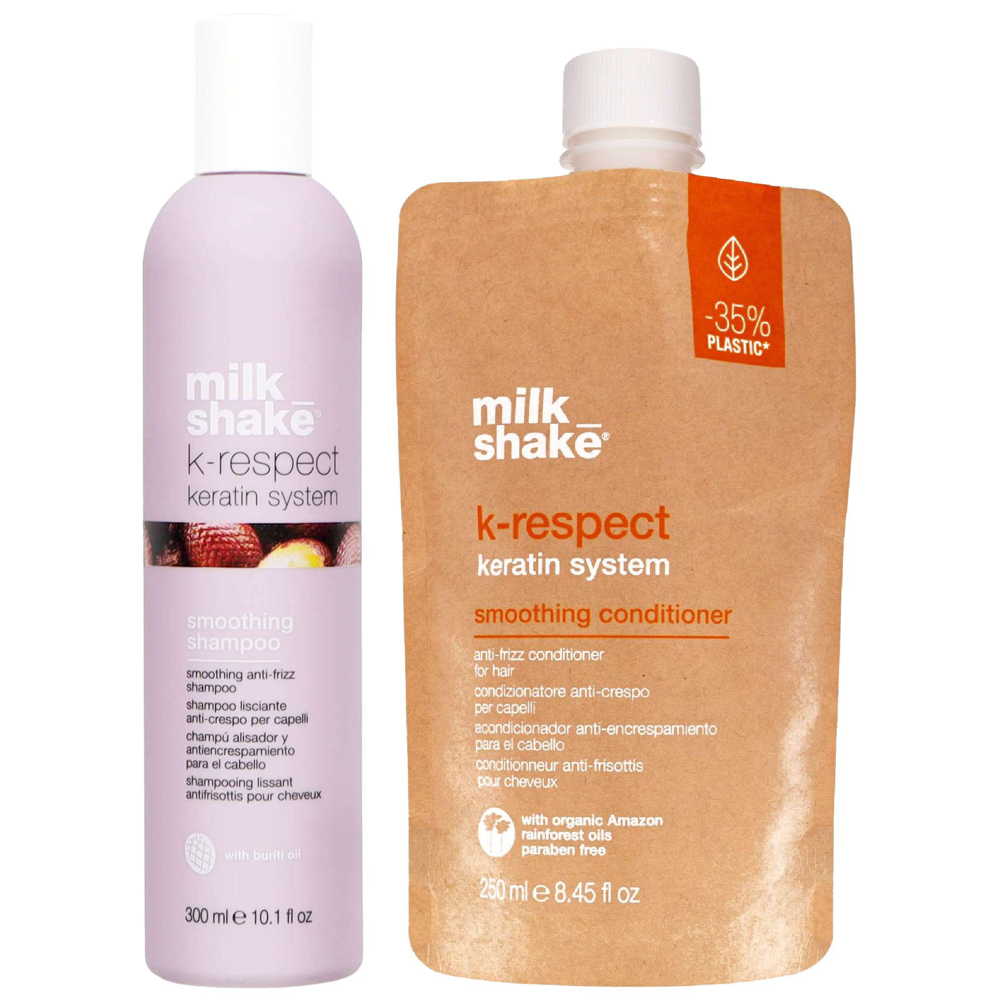 milk_shake: milk_shake  Duo: K-Respect Smoothing Shampoo 300ml & Conditioner 250ml
