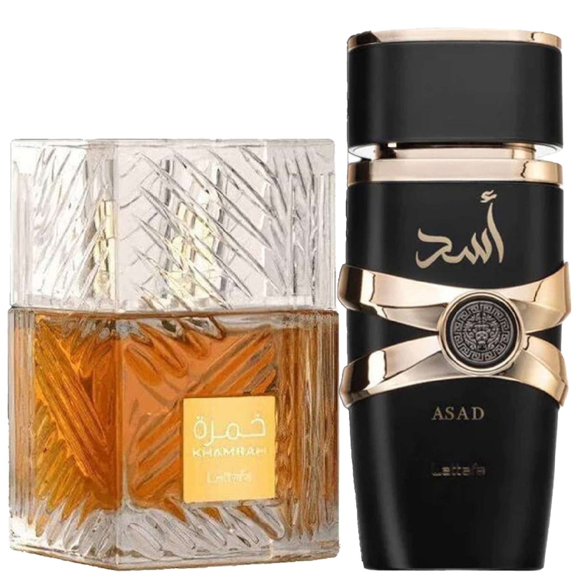 Lattafa: Lattafa  Duo: Khamrah Eau de Parfum Spray 100ml & Asad Eau de Parfum Spray 100ml
