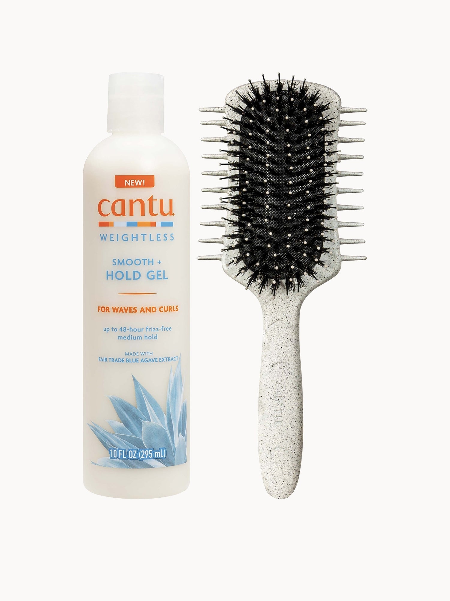 Cantu: Cantu Weightless Smooth + Hold Gel 295ml & Curl Definer Brush Duo