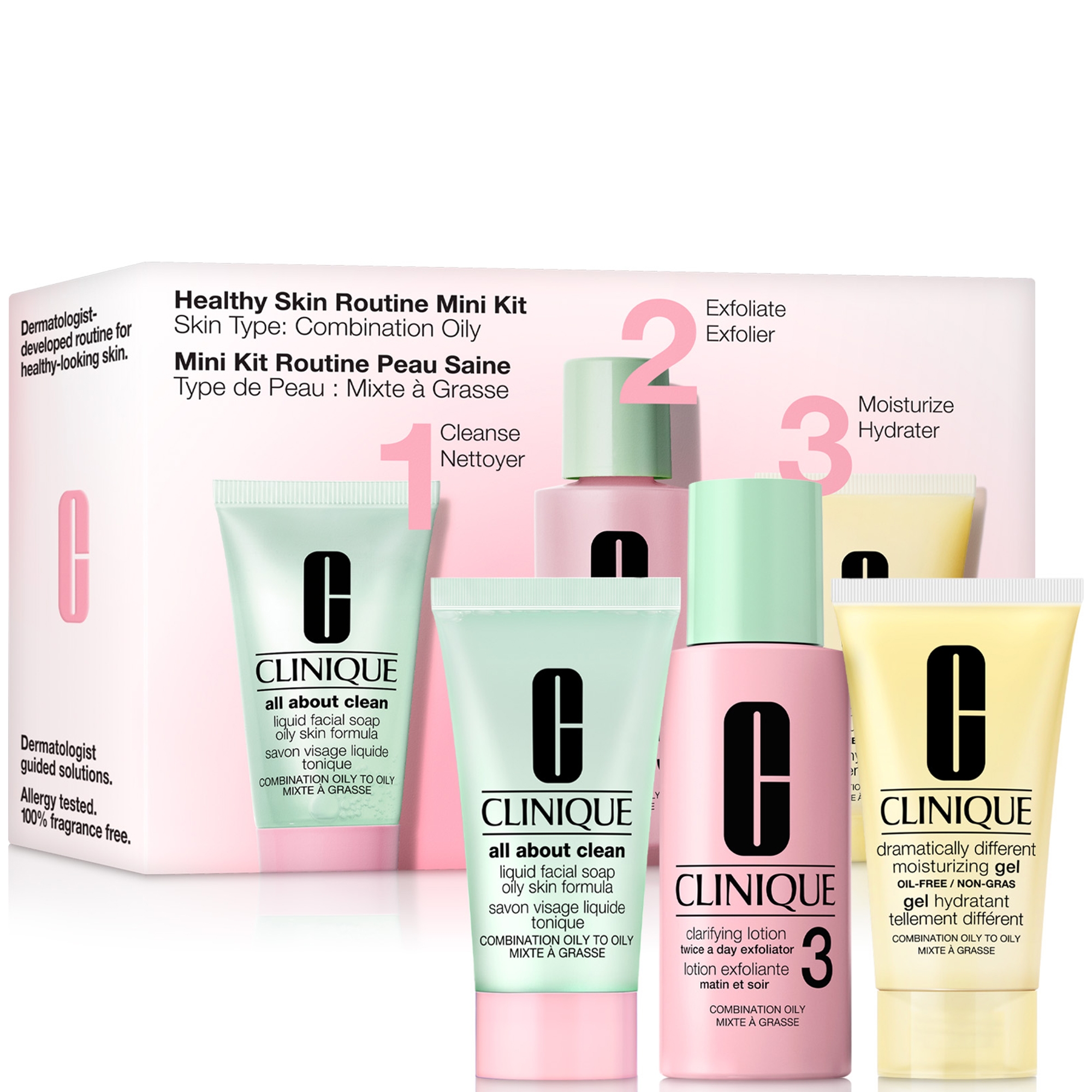 Clinique: Clinique Healthy Skin Routine Mini Kit Skin Type: Combination Oily (Worth £40)