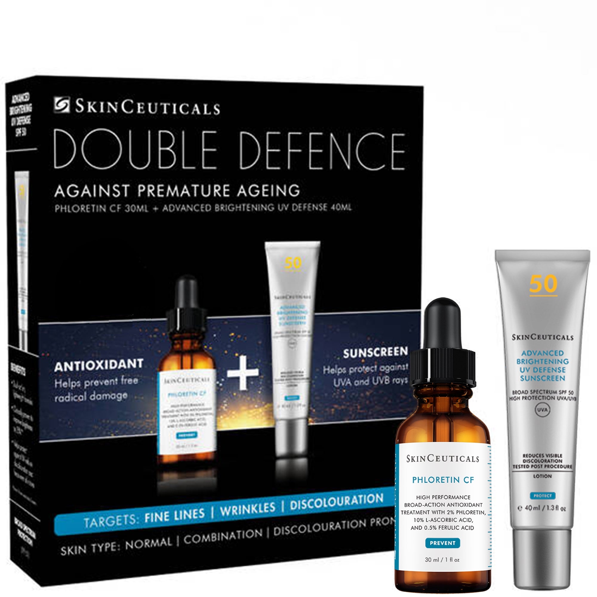 SkinCeuticals Double Defence 2026 Phloretin CF and Advanced Brightening ...