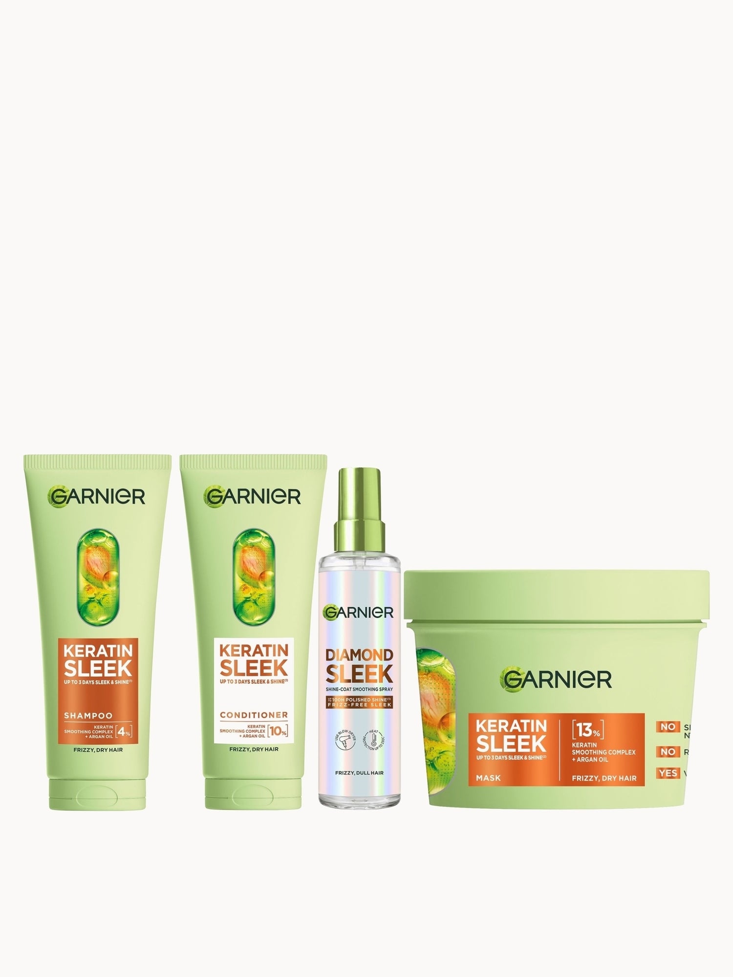 Garnier Keratin Sleek 4-Step Shine Bundle