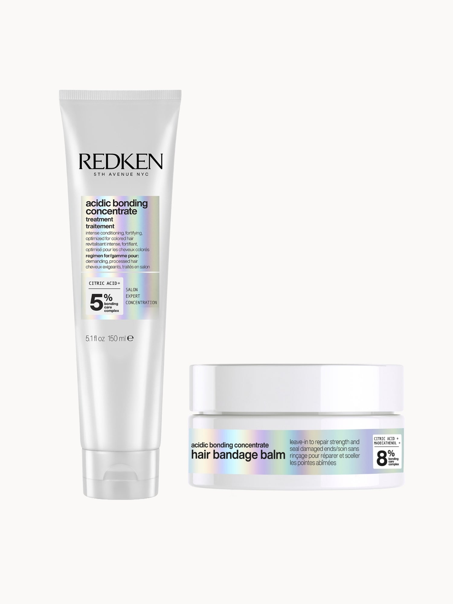 Redken Acidic Bonding Concentrate Leave In Treatment 150ml & Redken Acidic Bonding Concentrate Hair Bandage Balm 75ml Bundle