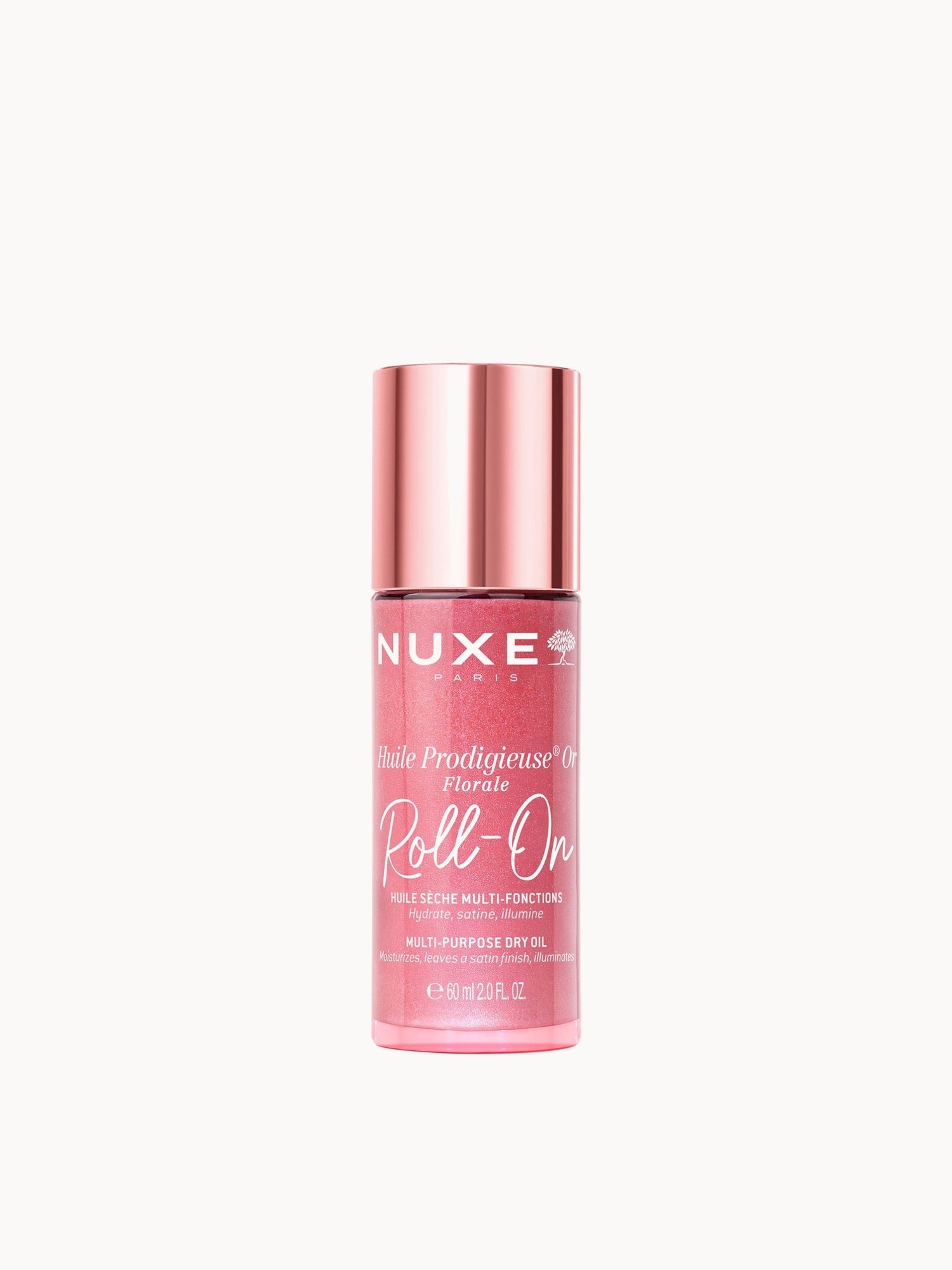 NUXE Huile Prodigieuse Floral Gold Shimmer Multi-Purpose Dry Oil for Face, Body and Hair Roll On 60ml