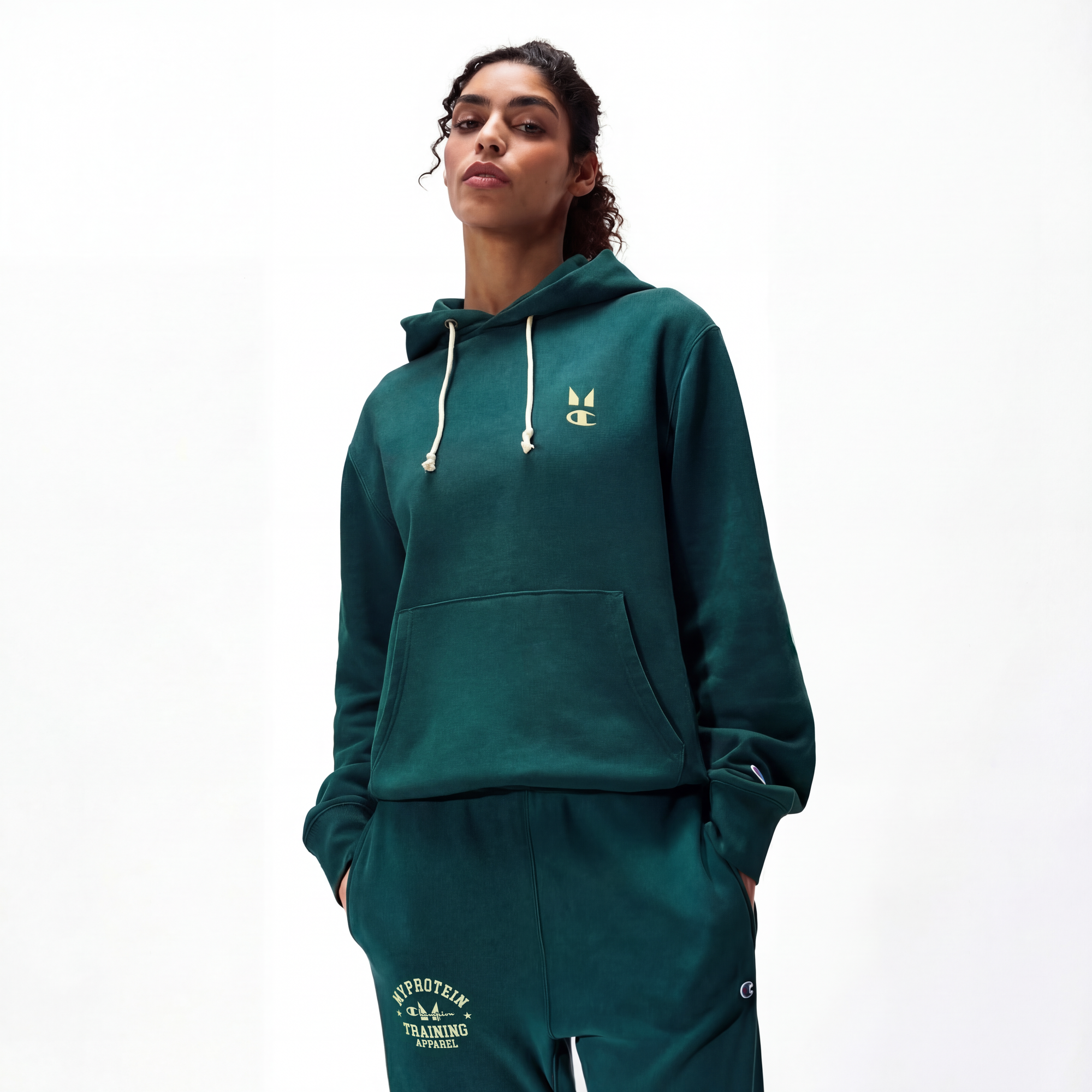 Myprotein X Champion Soft Reverse Weave Fleece Hoodie Teal