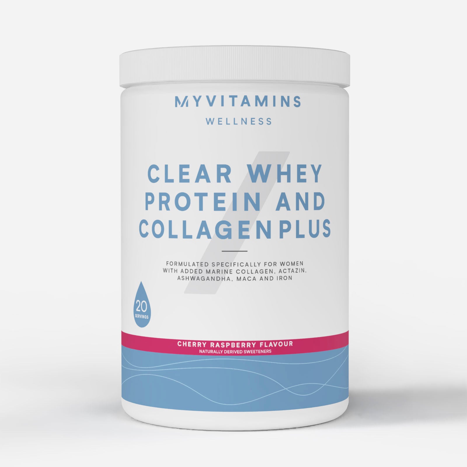 Clear Whey Protein and Collagen Plus - 486G - 20portions - Cherry Raspberry