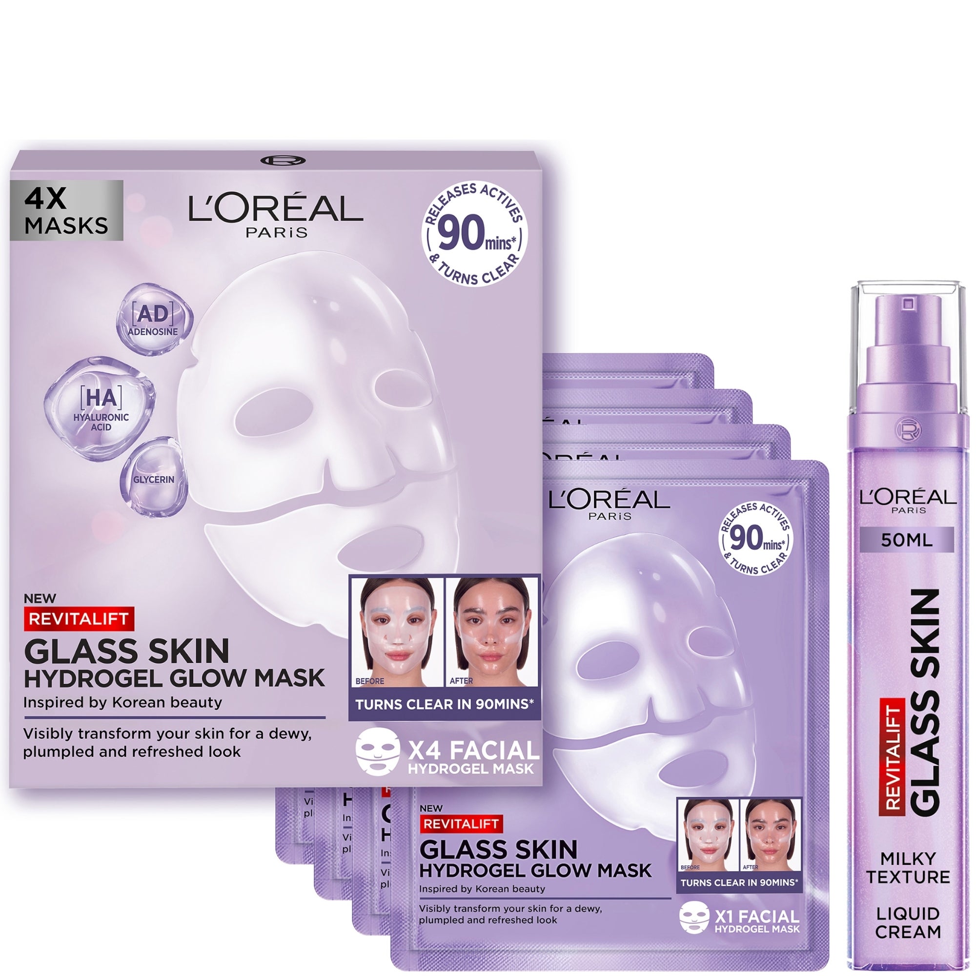 L'Oréal Paris Revitalift Filler Glass Skin Bundle