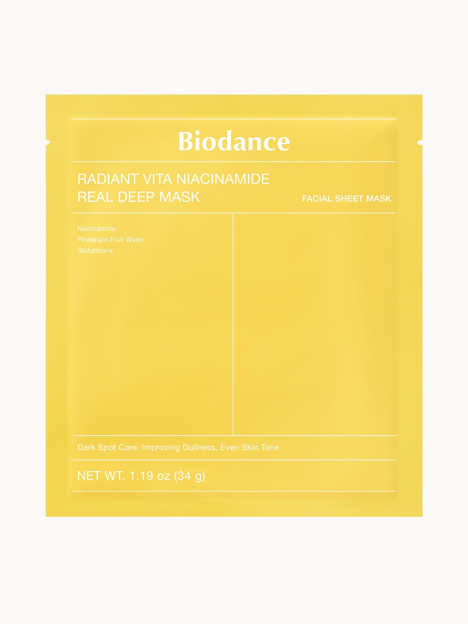 Biodance Radiant Vita Niacinamide Real Deep Mask (4 Pack)
