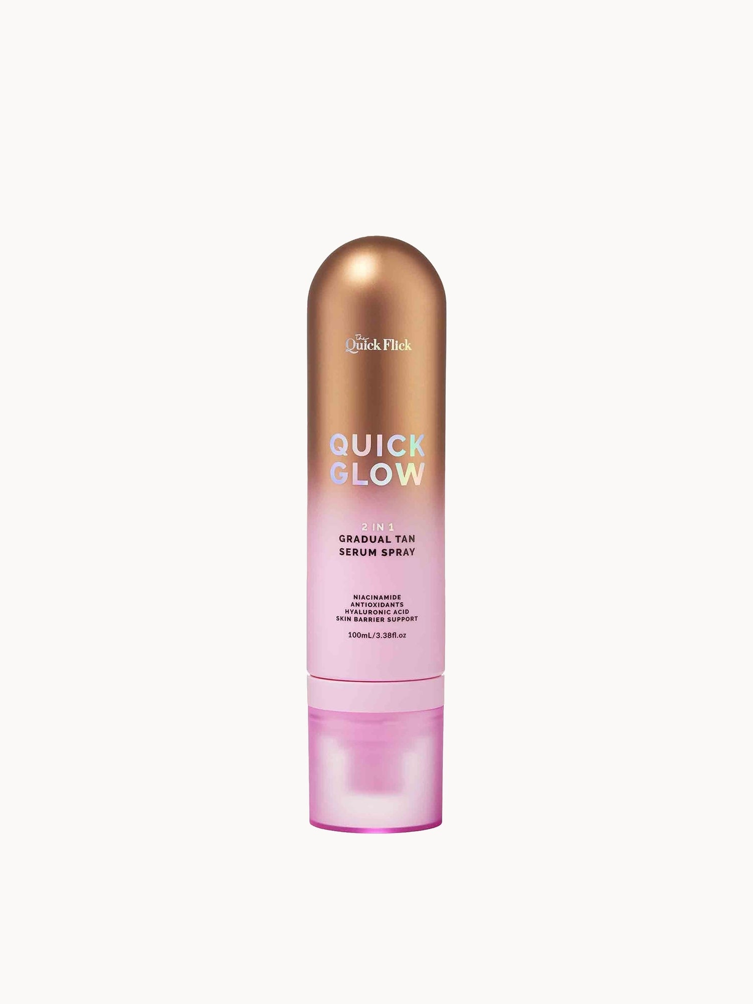 Quick Flick Quick Glow 2-in-1 Gradual Tan Serum Spray 100ml with Hyaluronic Acid