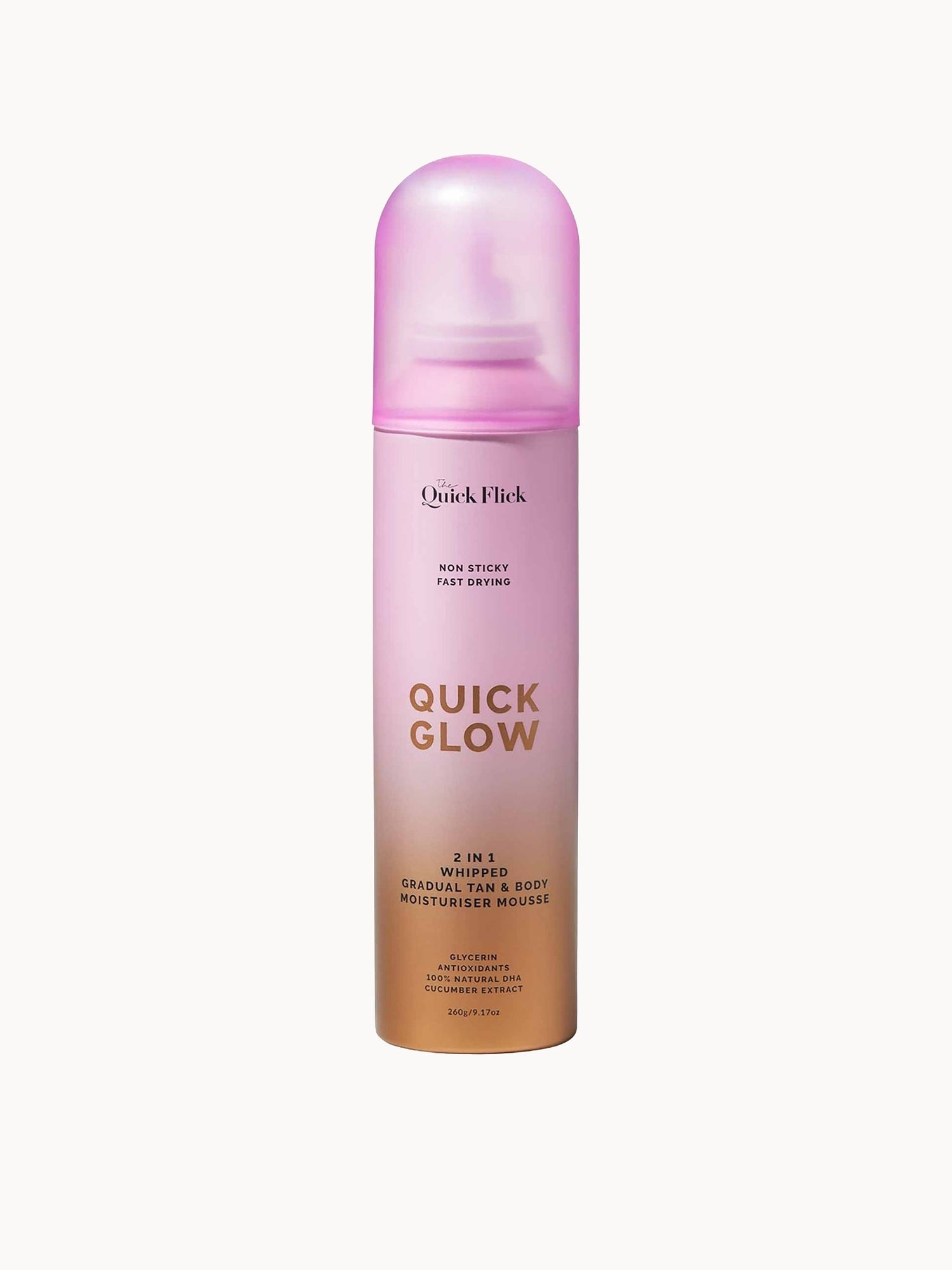 Quick Flick Quick Glow 2-in1 Whipped Gradual Tan Body Moisturiser Mousse 260g - Original