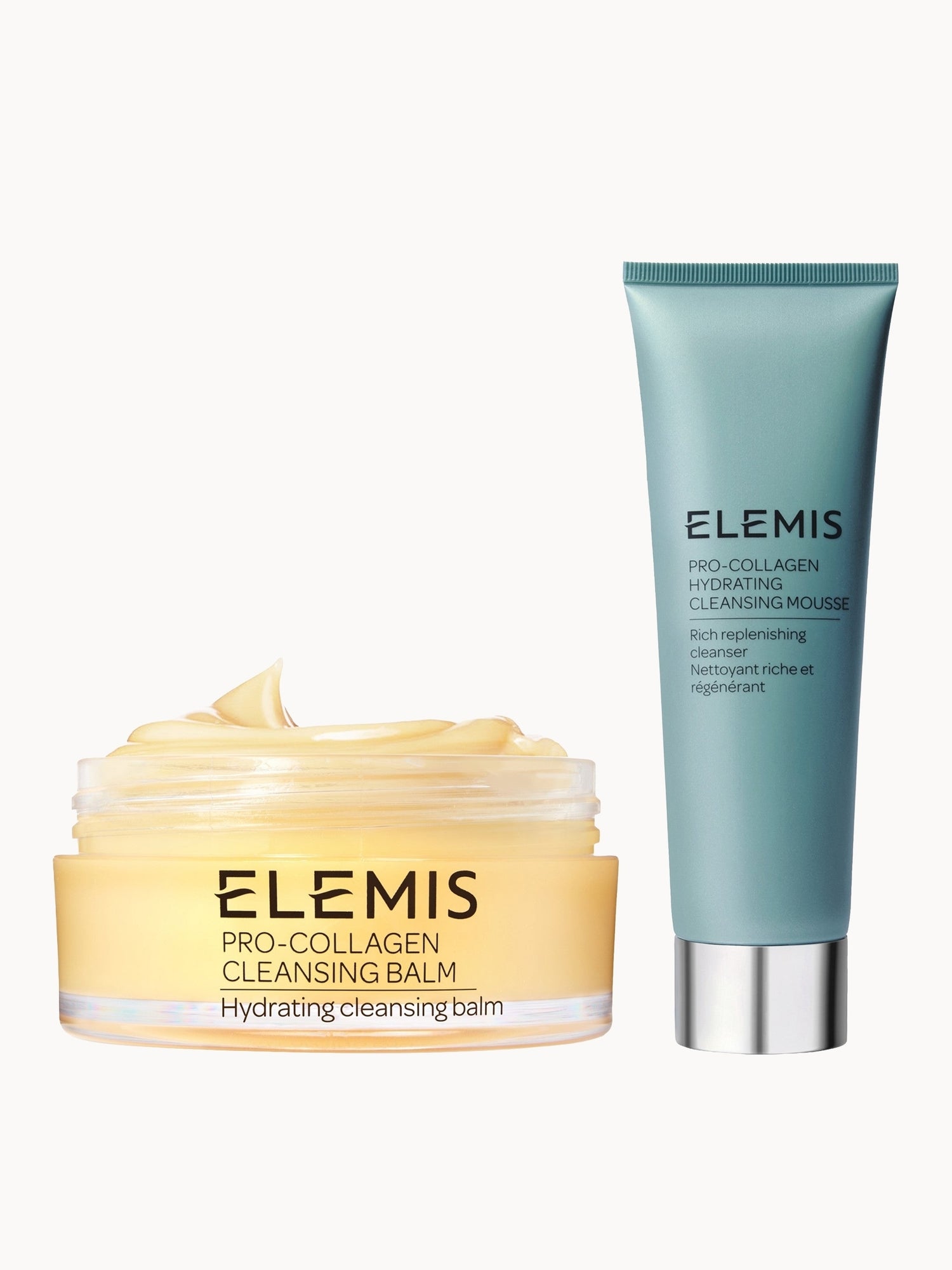 Elemis Pro-Collagen Hydrating Cleansing Mousse and Cleansing Balm Bundle (Various Aromatics)