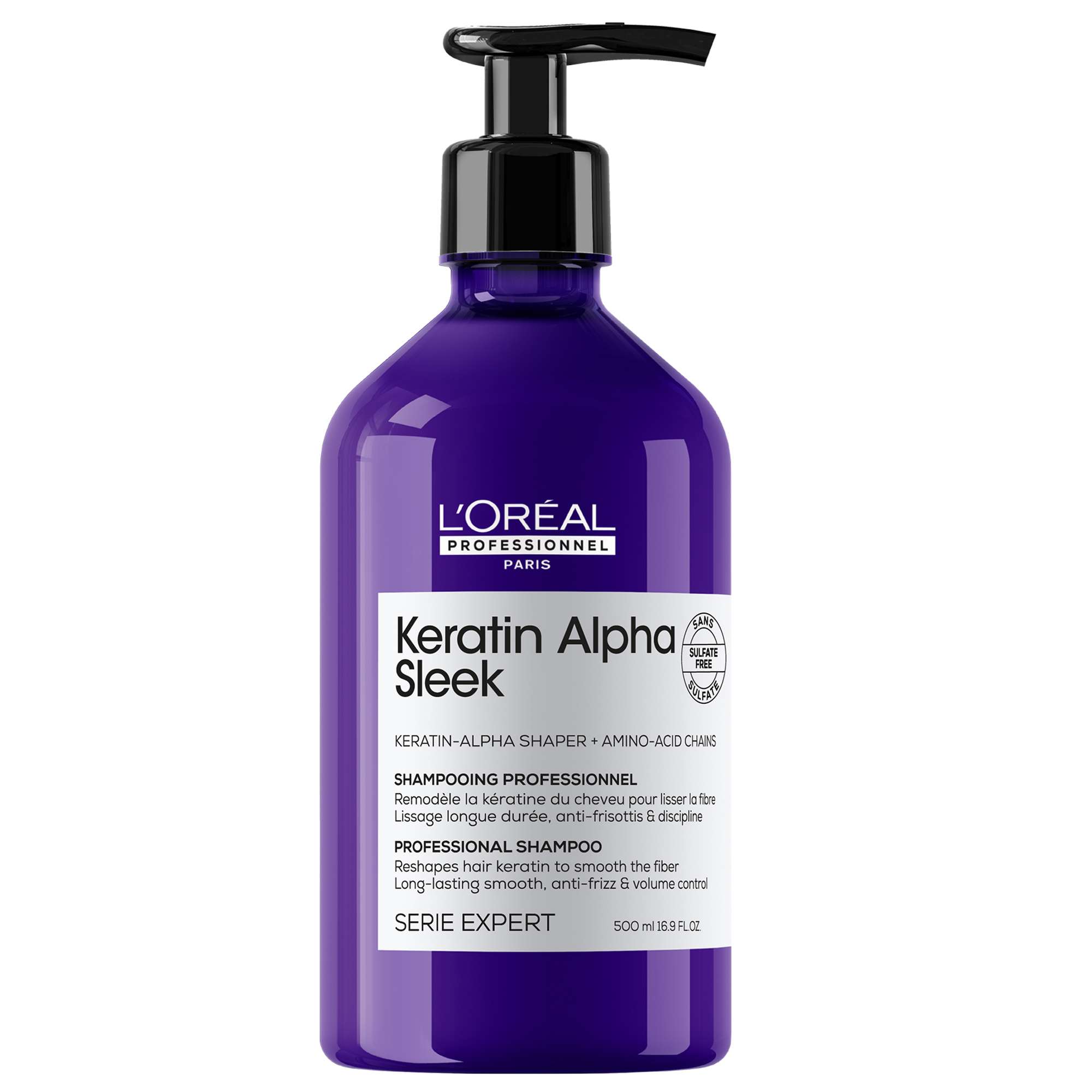 L'Oréal Professionnel: L'Oréal Professionnel Keratin Alpha Sleek Anti Frizz & Smoothing Shampoo 500ml