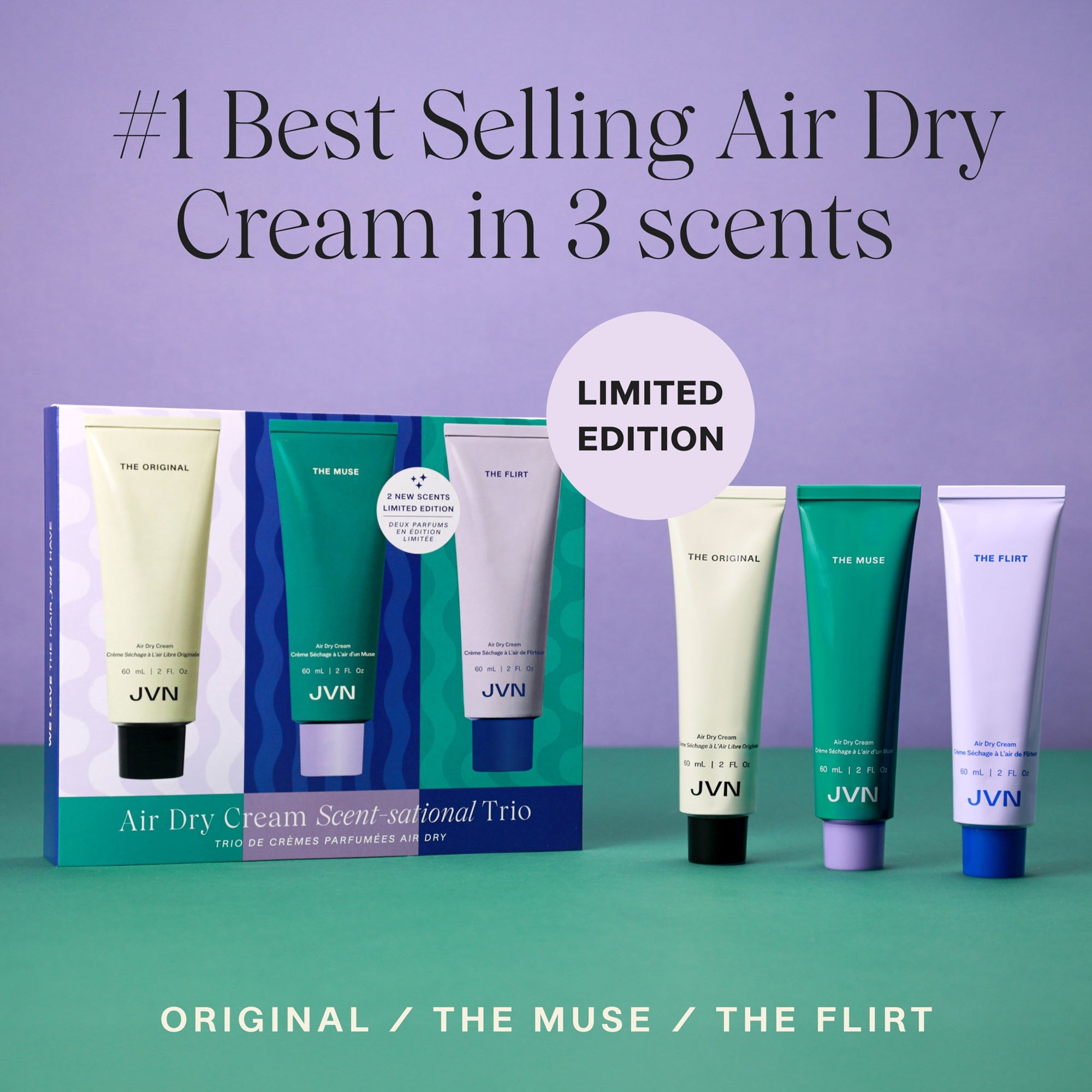 NATURAL ミネラルエアリションクリーム 30g 2本セット JVN Air Dry Cream Fragrance Trio | Cult Beauty