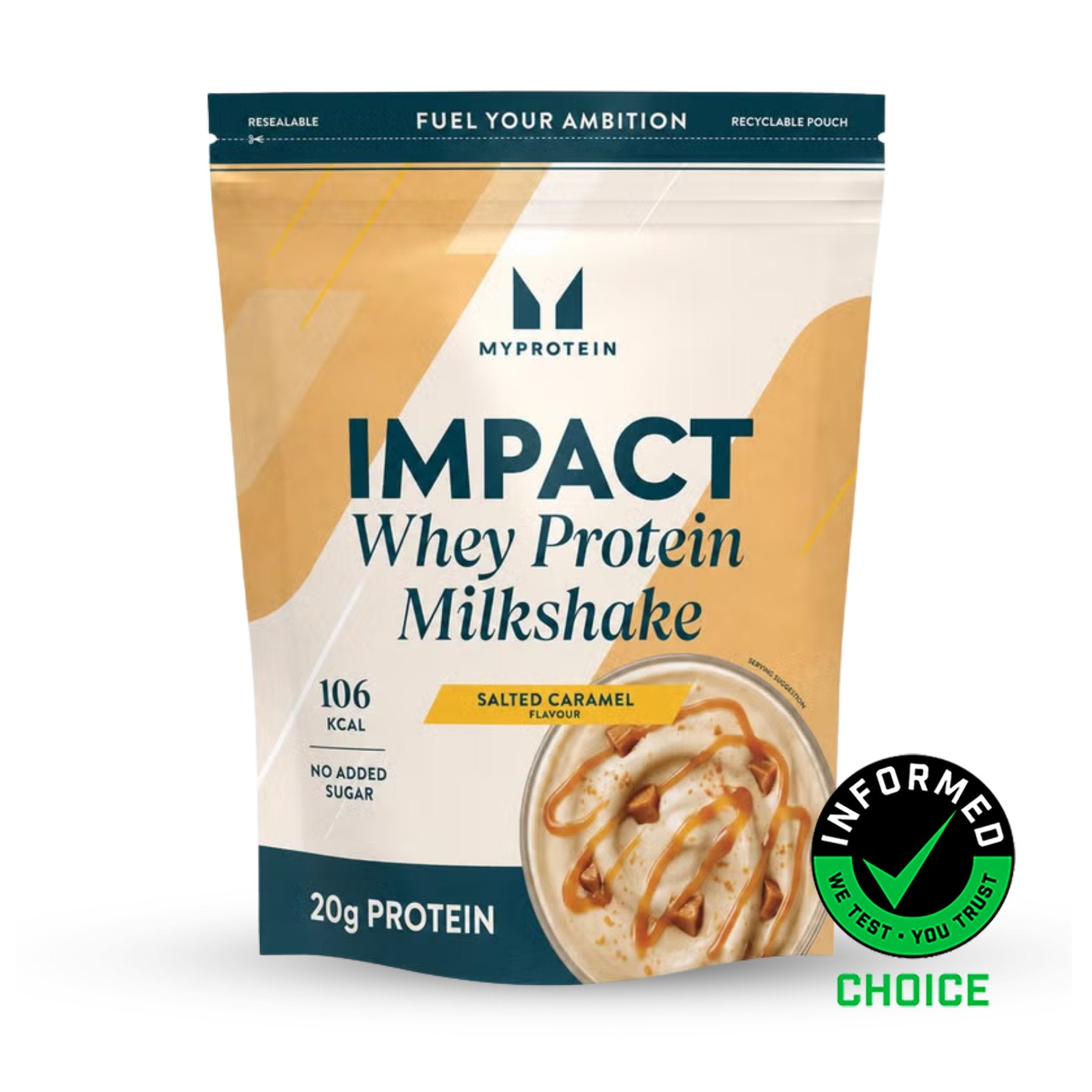Impact Whey Protein Milkshake Salted Caramel - Salted Caramel flavor protein powder by Myprotein