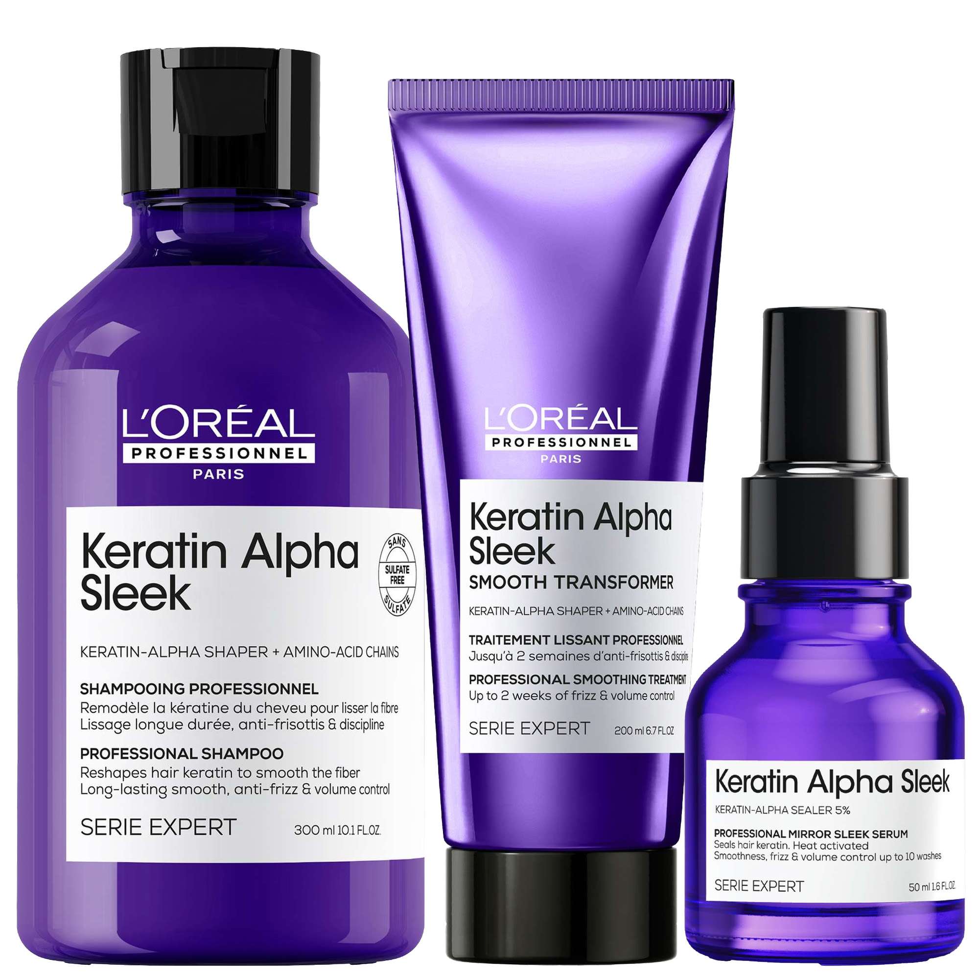 L'Oréal Professionnel: L'Oréal Professionnel Keratin Alpha Sleek Frizz Control Complete Bundle
