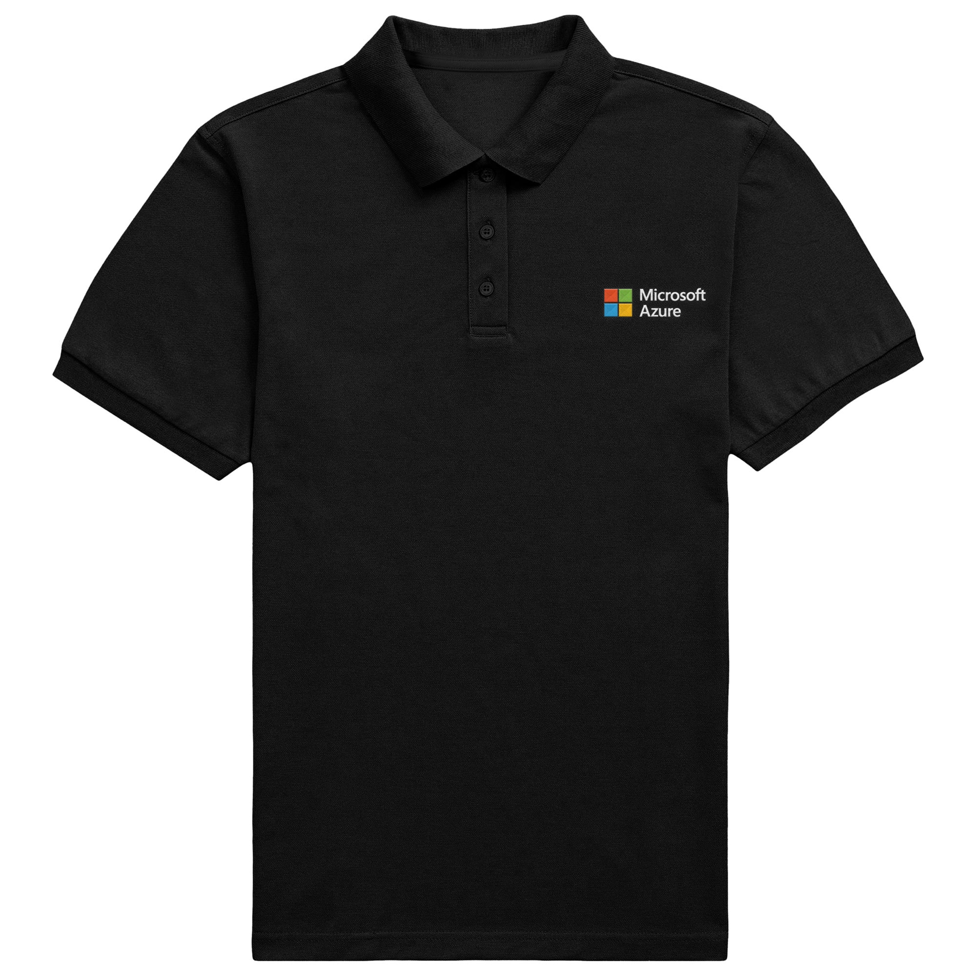 Microsoft Azure Black S Pocket Print Standard T-Shirt