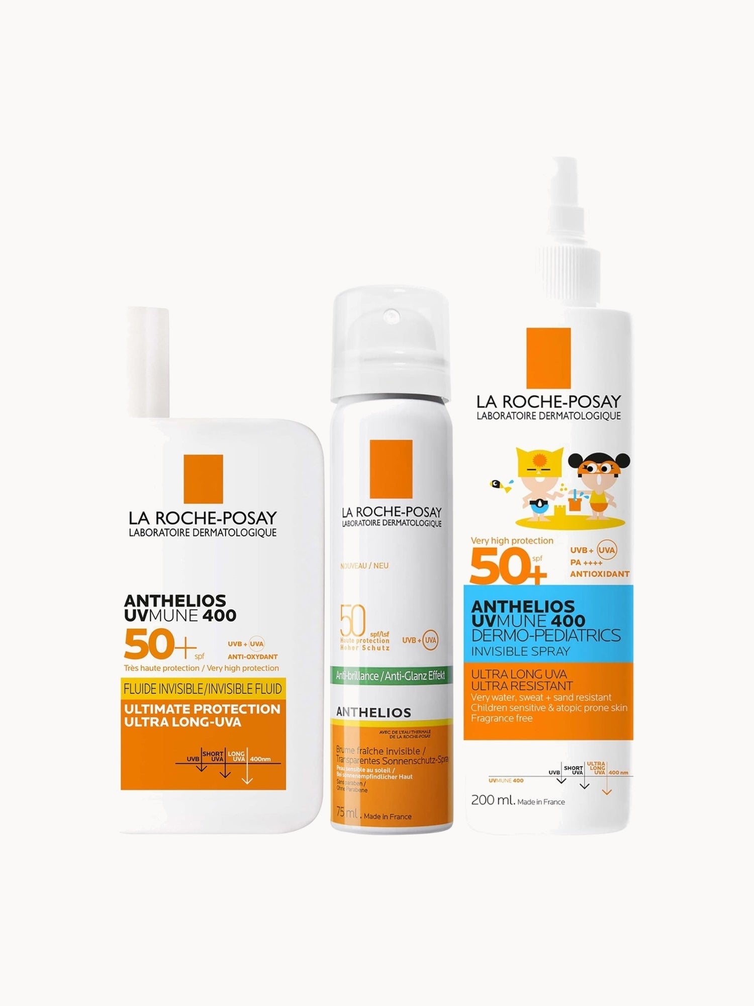 La Roche-Posay Anthelios Family SPF50 Trio Bundle | LOOKFANTASTIC